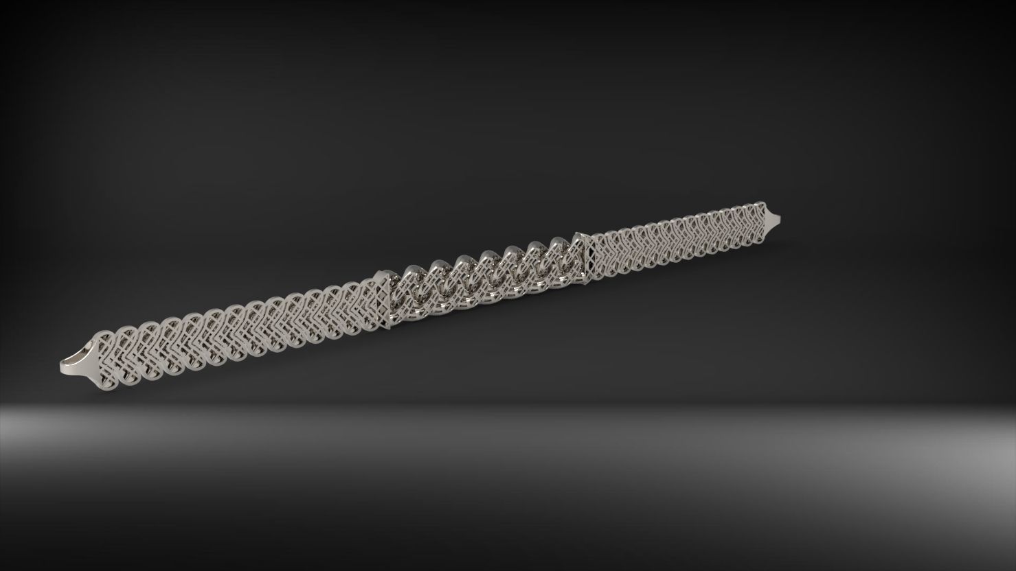 gurmetli 3d zincir bileklik 3D print model_1