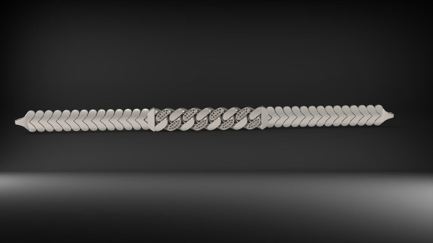 gurmetli 3d zincir bileklik 3D print model_8