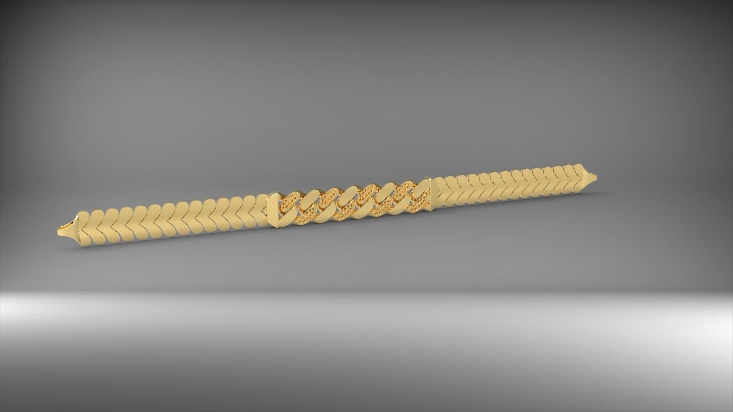 gurmetli 3d zincir bileklik 3D print model_7