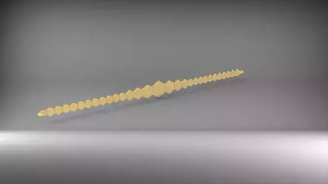 altigen suzme 3d zincir bileklik