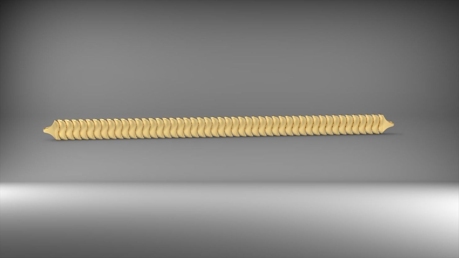 S seklinde 3d zincir bileklik 3D print model_4