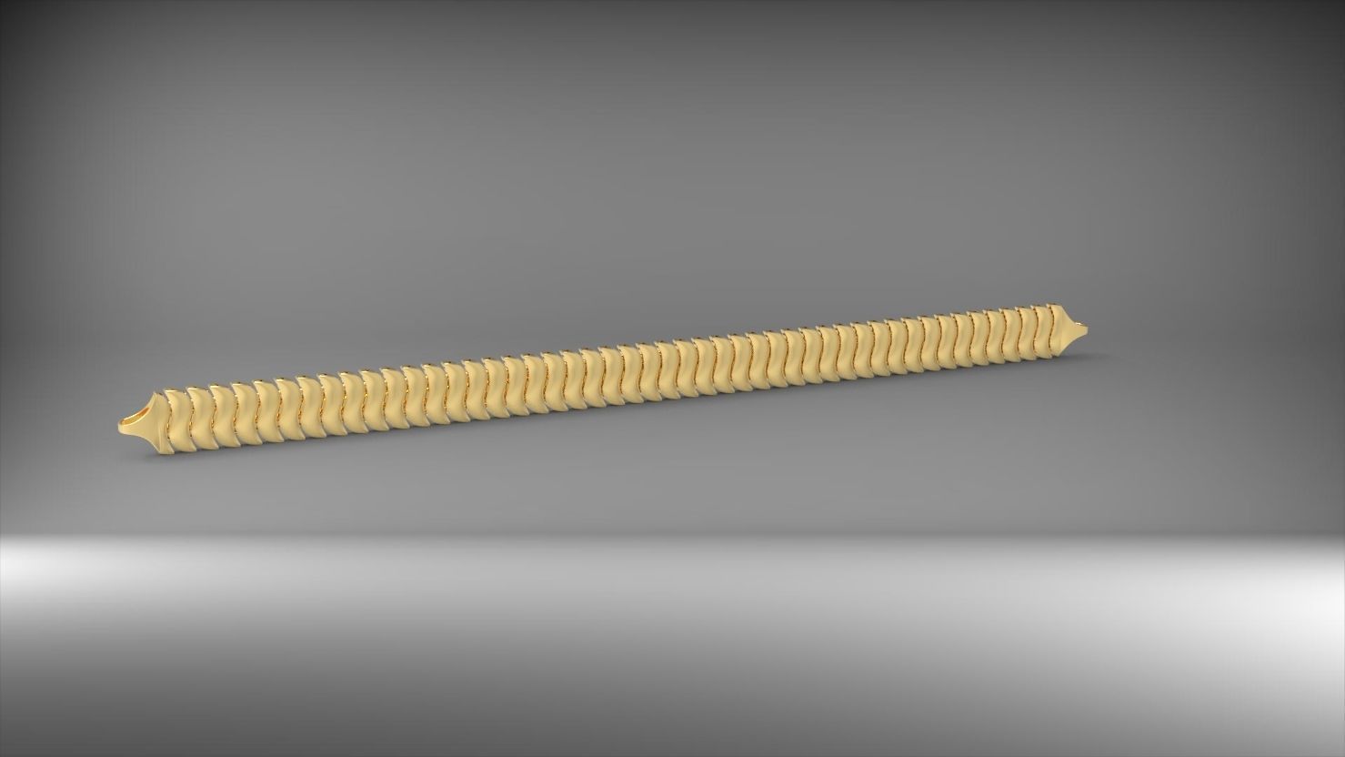 S seklinde 3d zincir bileklik 3D print model_17