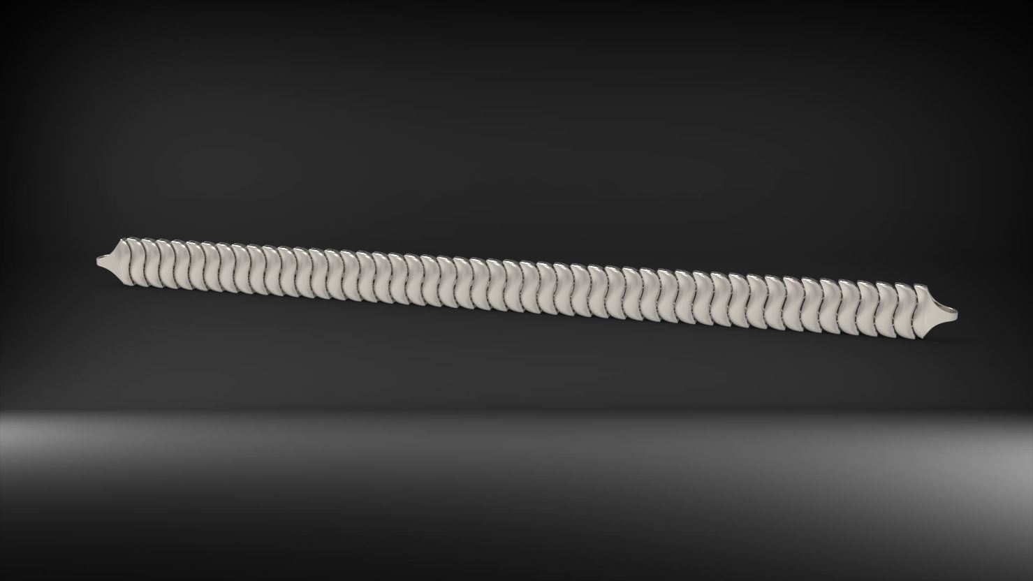 S seklinde 3d zincir bileklik 3D print model_9