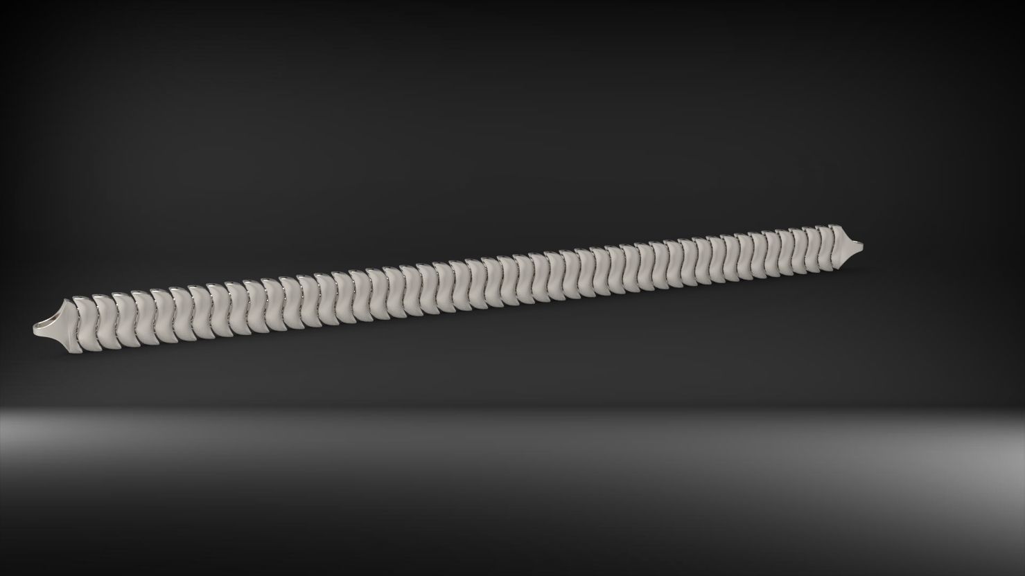 S seklinde 3d zincir bileklik 3D print model_15