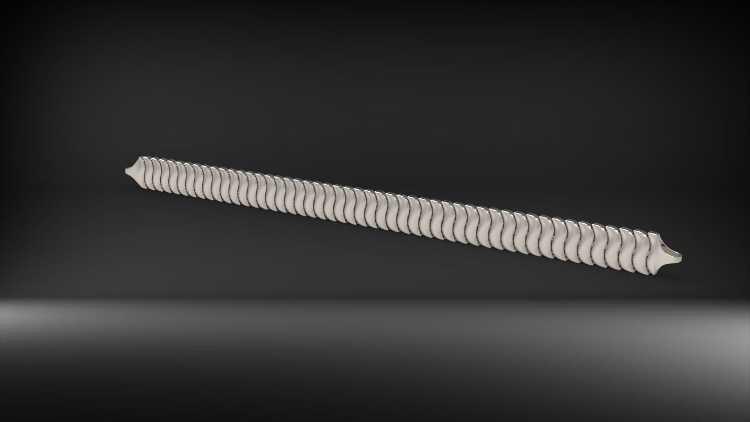 S seklinde 3d zincir bileklik 3D print model_3