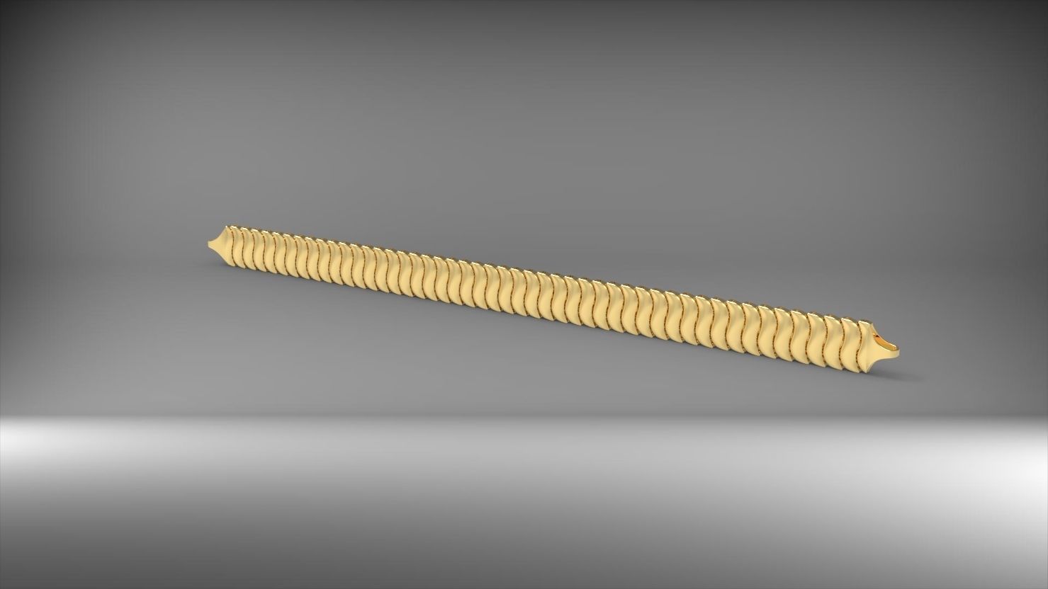 S seklinde 3d zincir bileklik 3D print model_11