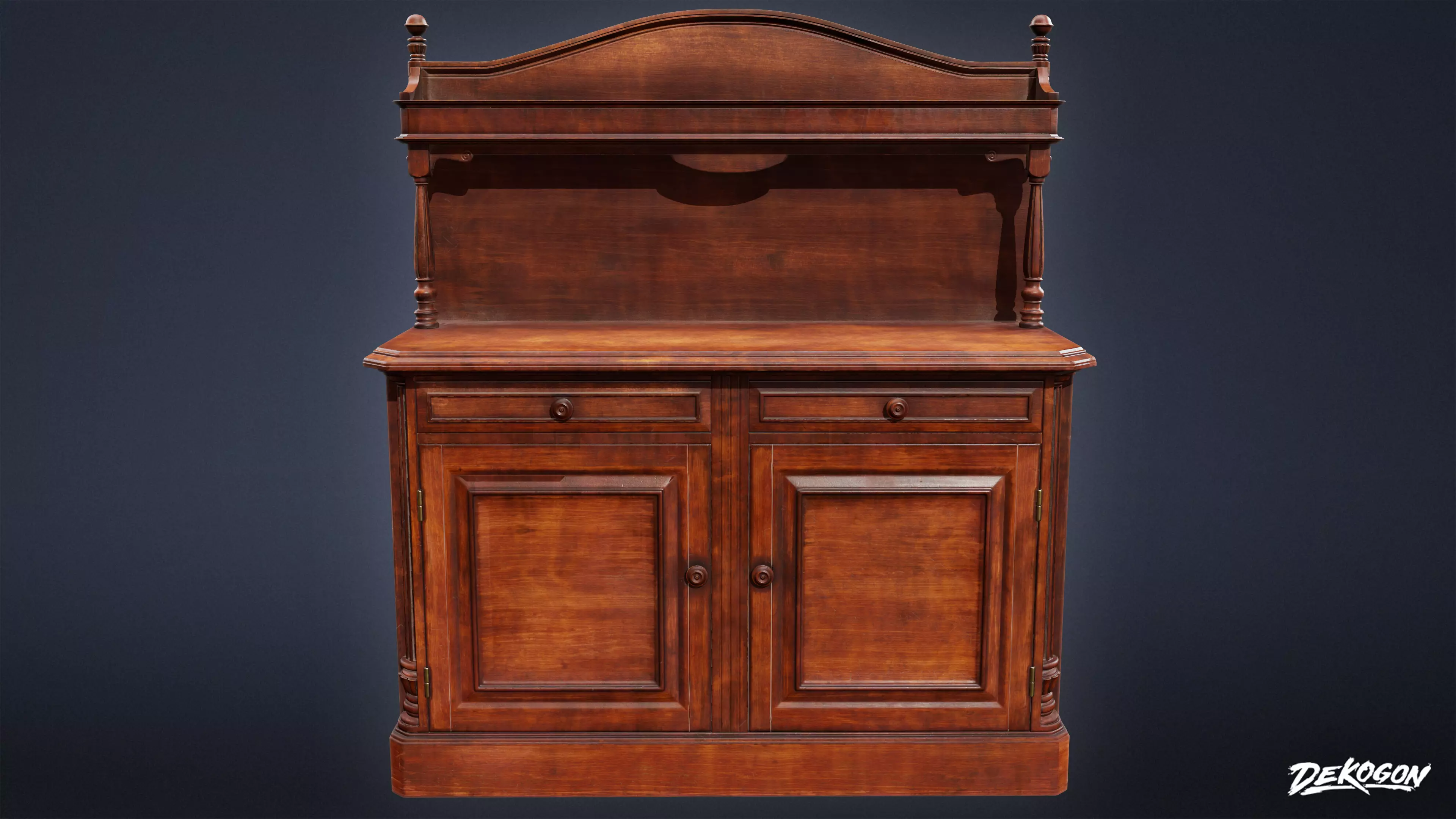 PIRATES - Sideboard 01 - NANITE AND LOW POLY Low-poly 3D model_0