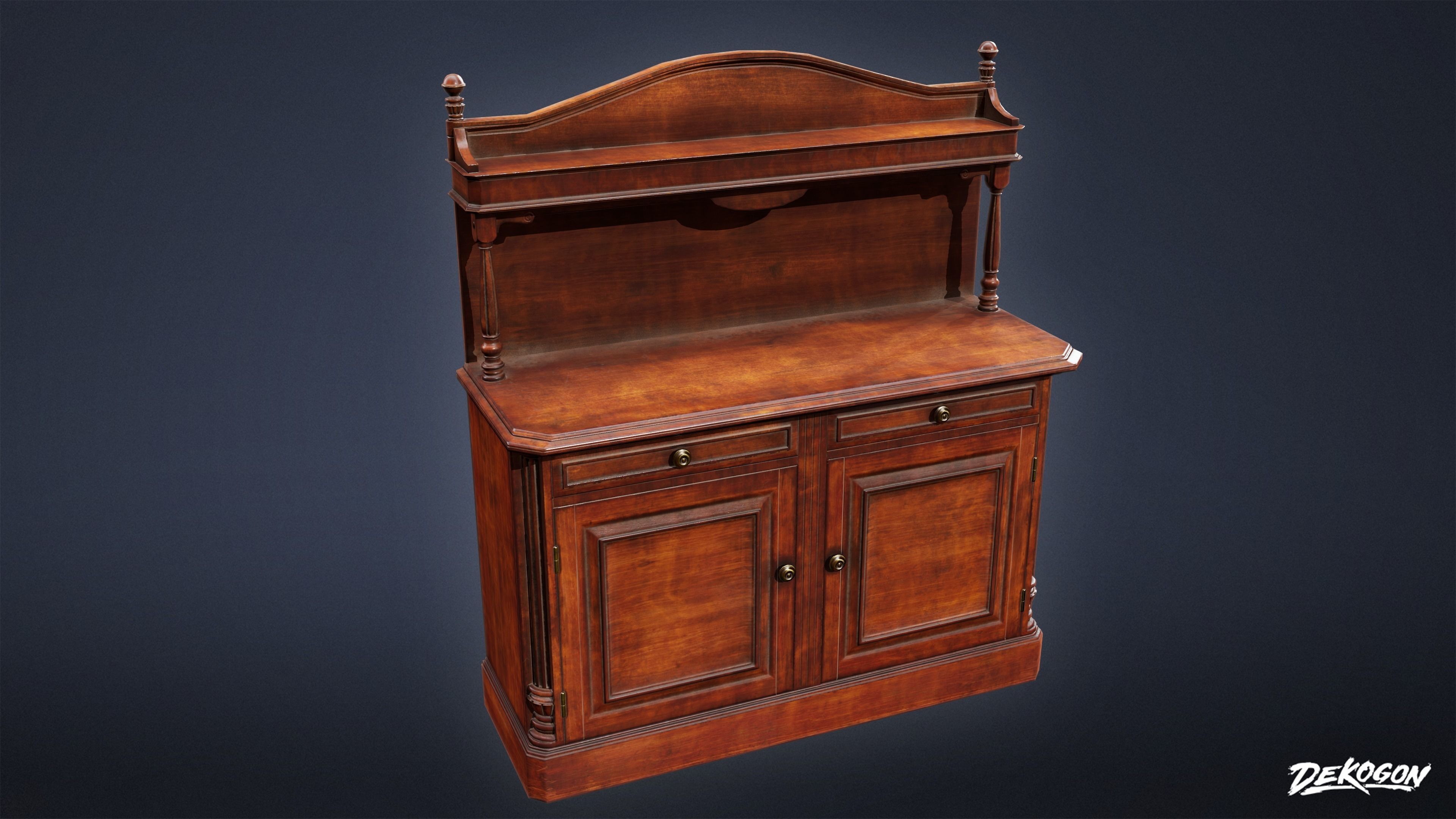 PIRATES - Sideboard 01 - NANITE AND LOW POLY Low-poly 3D model_10