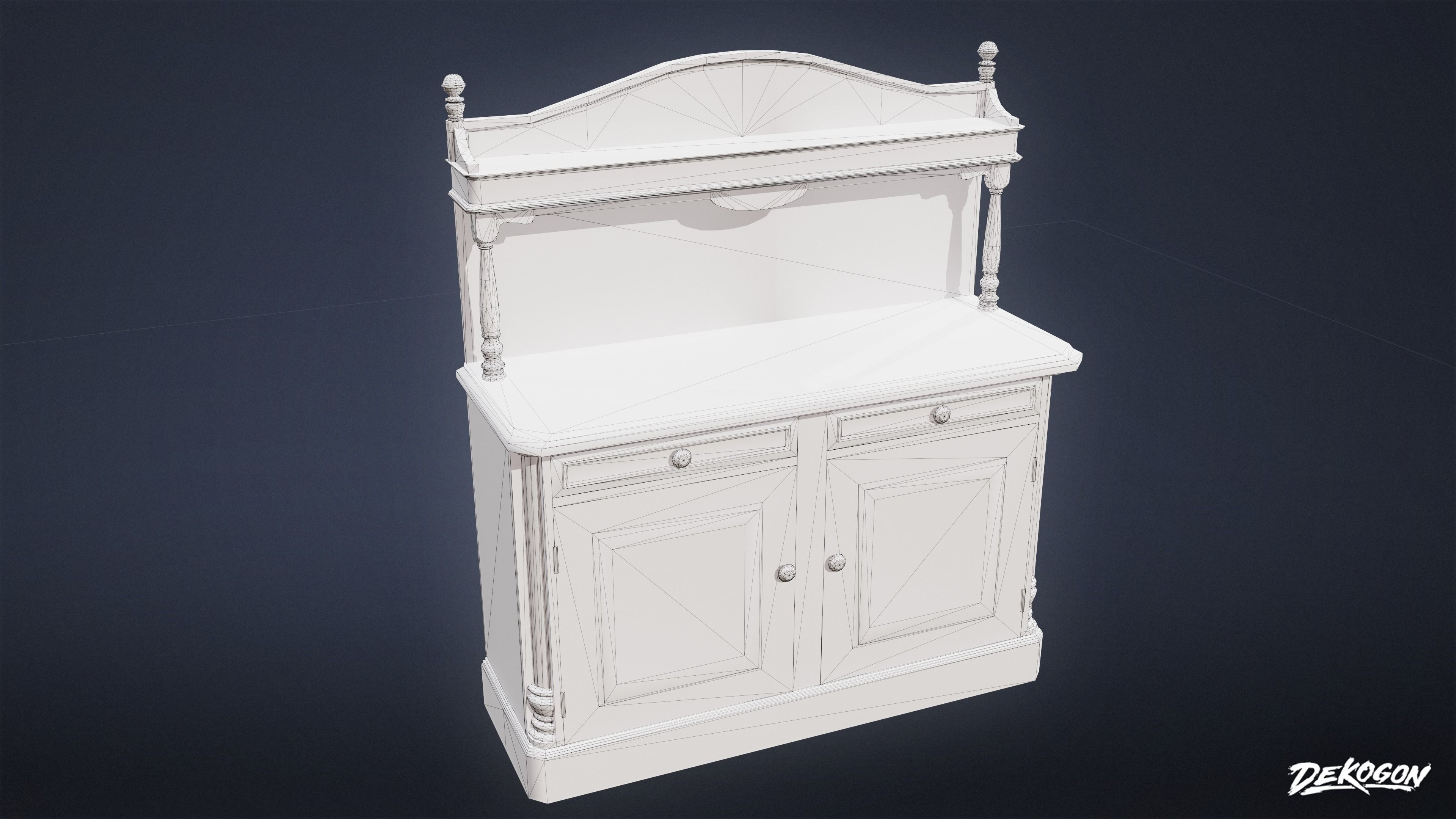 PIRATES - Sideboard 01 - NANITE AND LOW POLY Low-poly 3D model_1