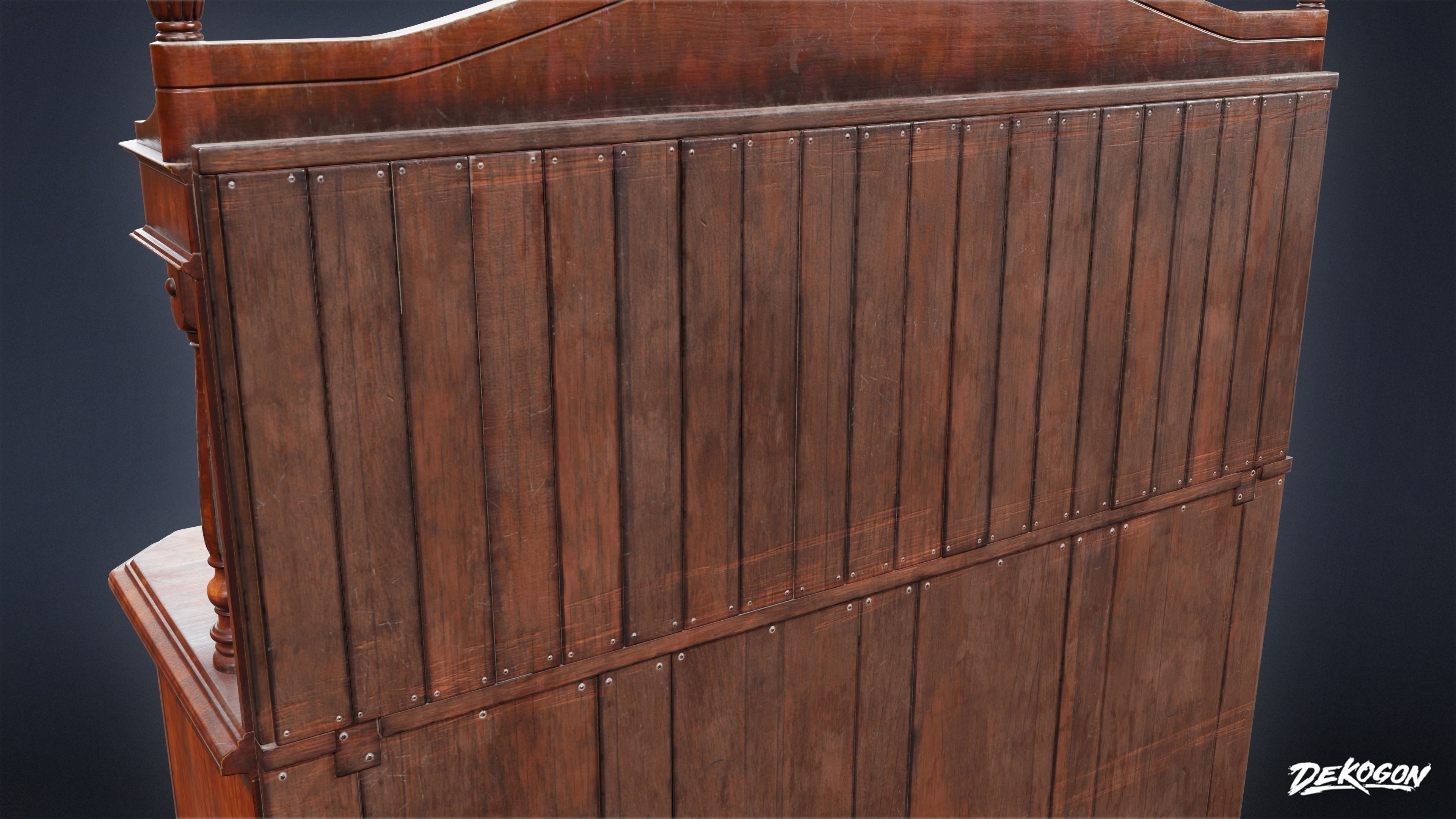 PIRATES - Sideboard 01 - NANITE AND LOW POLY Low-poly 3D model_21