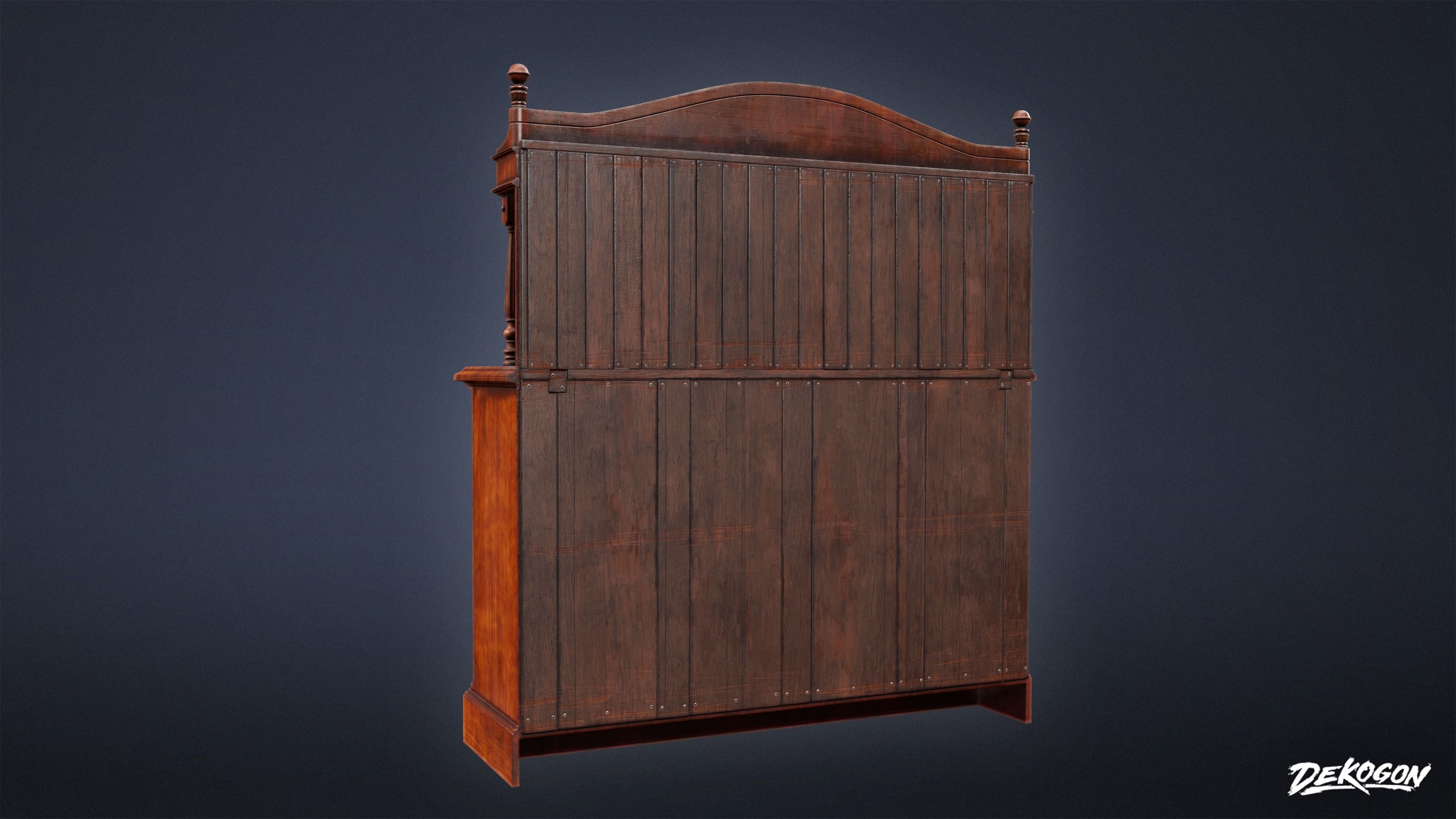 PIRATES - Sideboard 01 - NANITE AND LOW POLY Low-poly 3D model_3