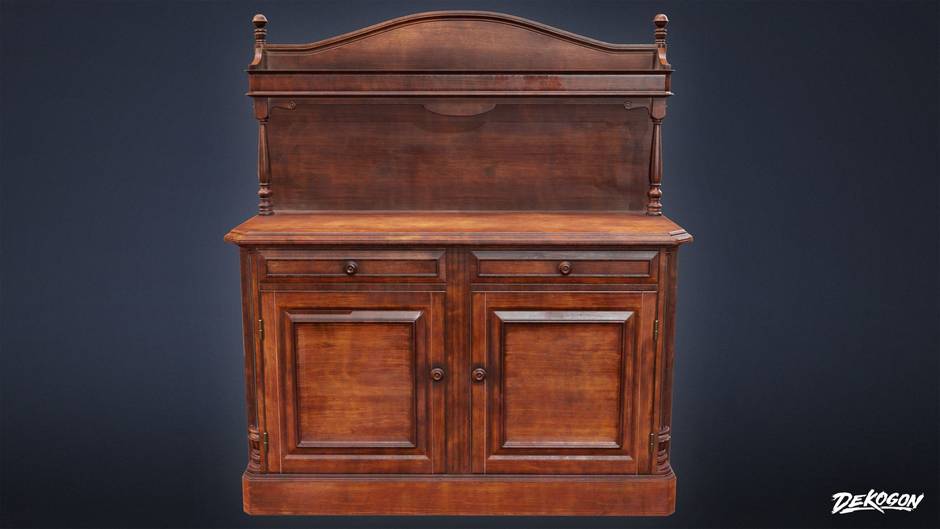 PIRATES - Sideboard 01 - NANITE AND LOW POLY Low-poly 3D model_18