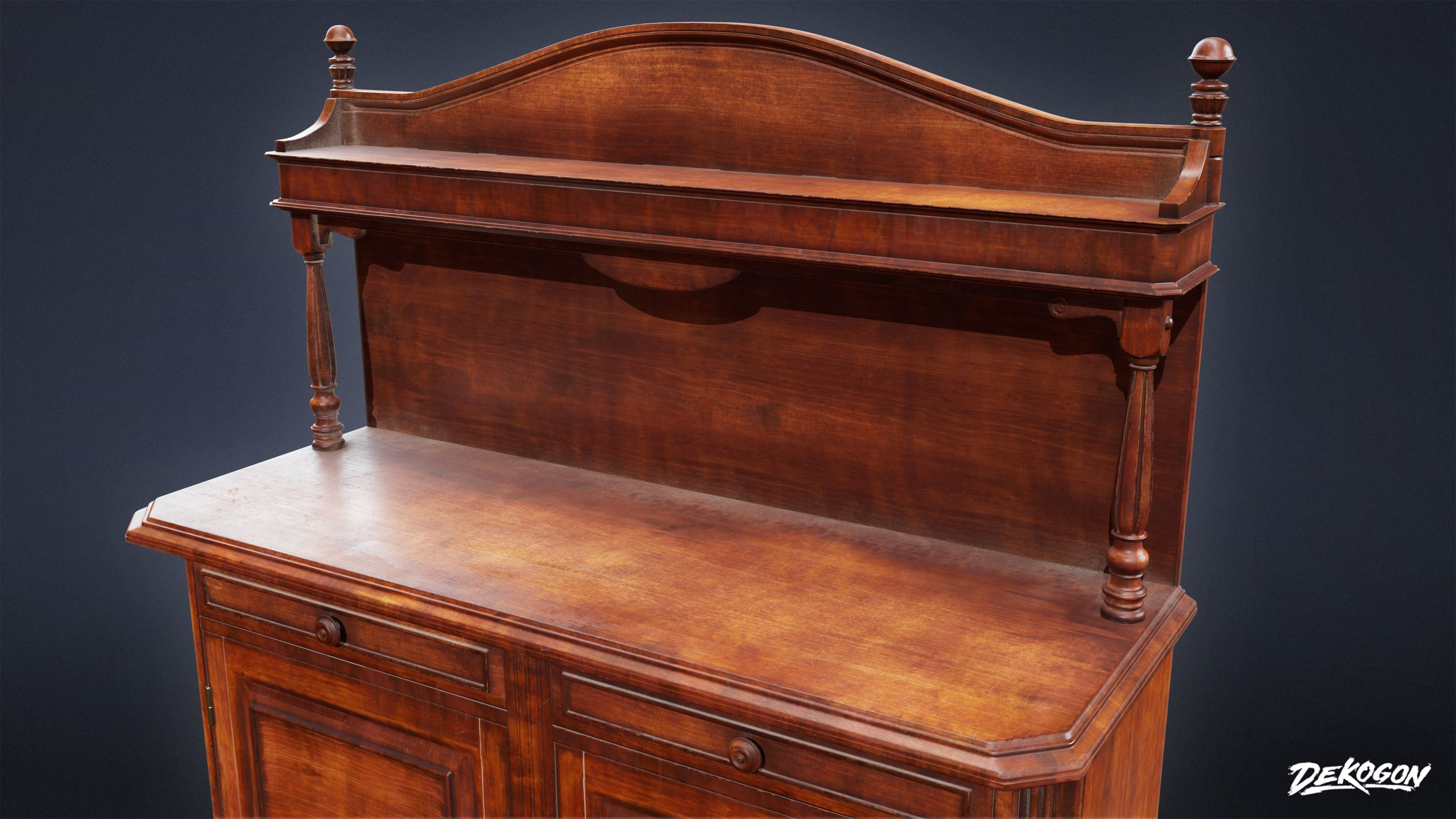 PIRATES - Sideboard 01 - NANITE AND LOW POLY Low-poly 3D model_19