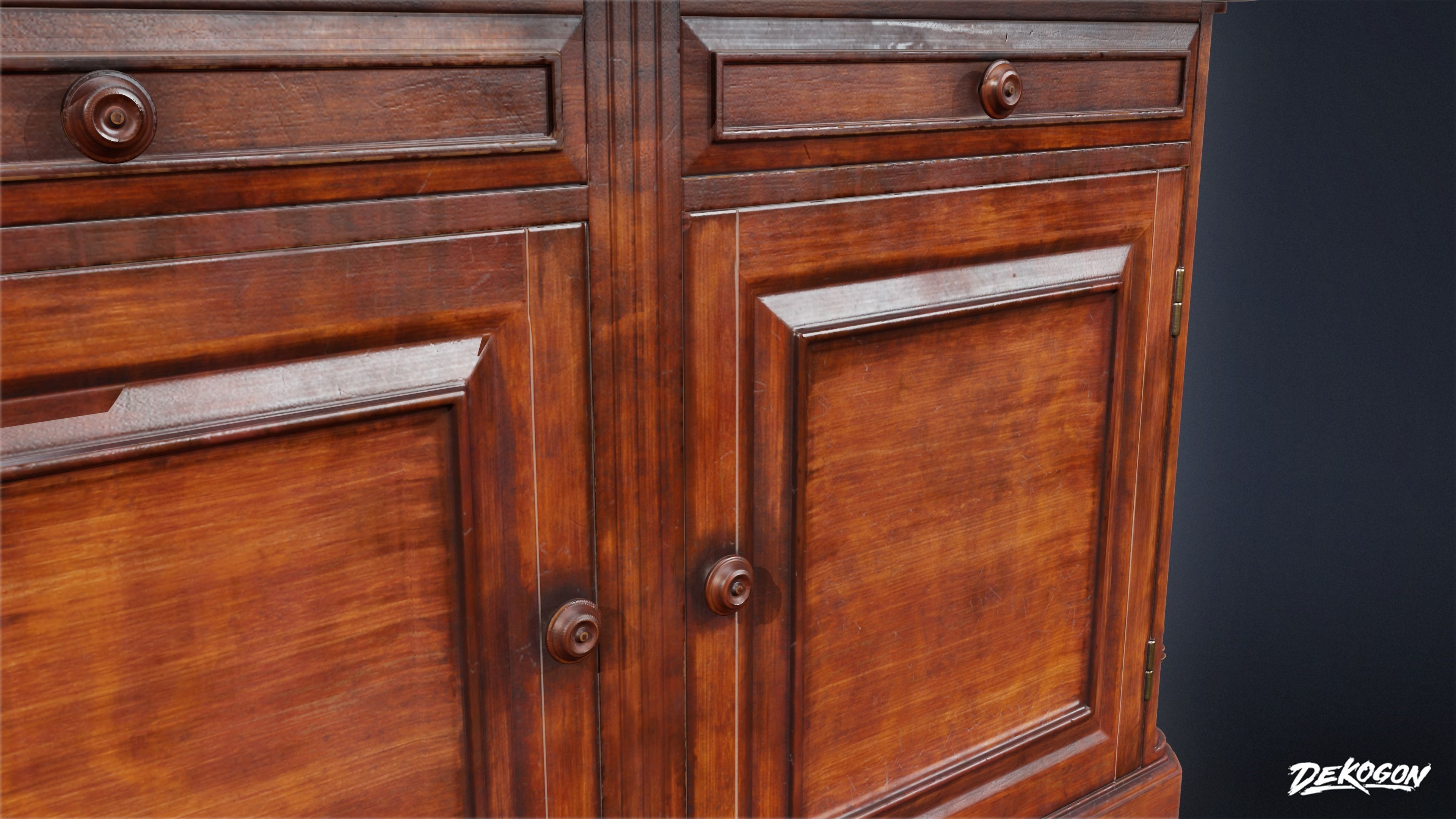 PIRATES - Sideboard 01 - NANITE AND LOW POLY Low-poly 3D model_12