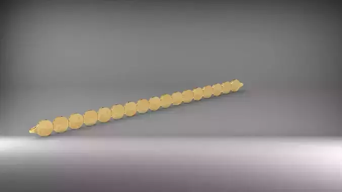 desenli yin ile yang 3d zincir bileklik