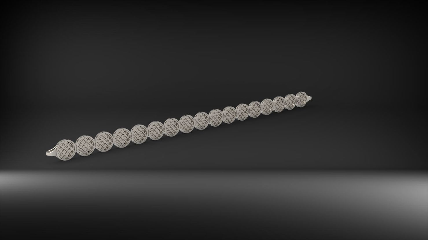 desenli yin ile yang 3d zincir bileklik 3D print model_2