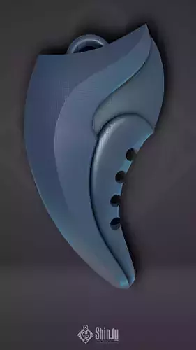 Maori Pendant Whale Tail 3D print model