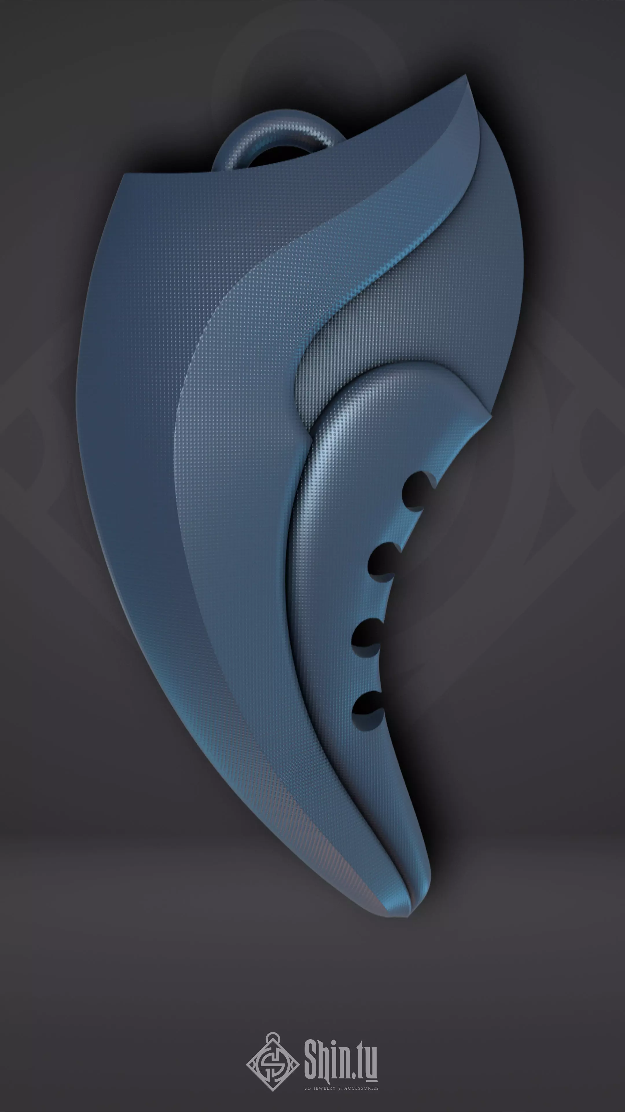 Maori Pendant Whale Tail 3D print model_0