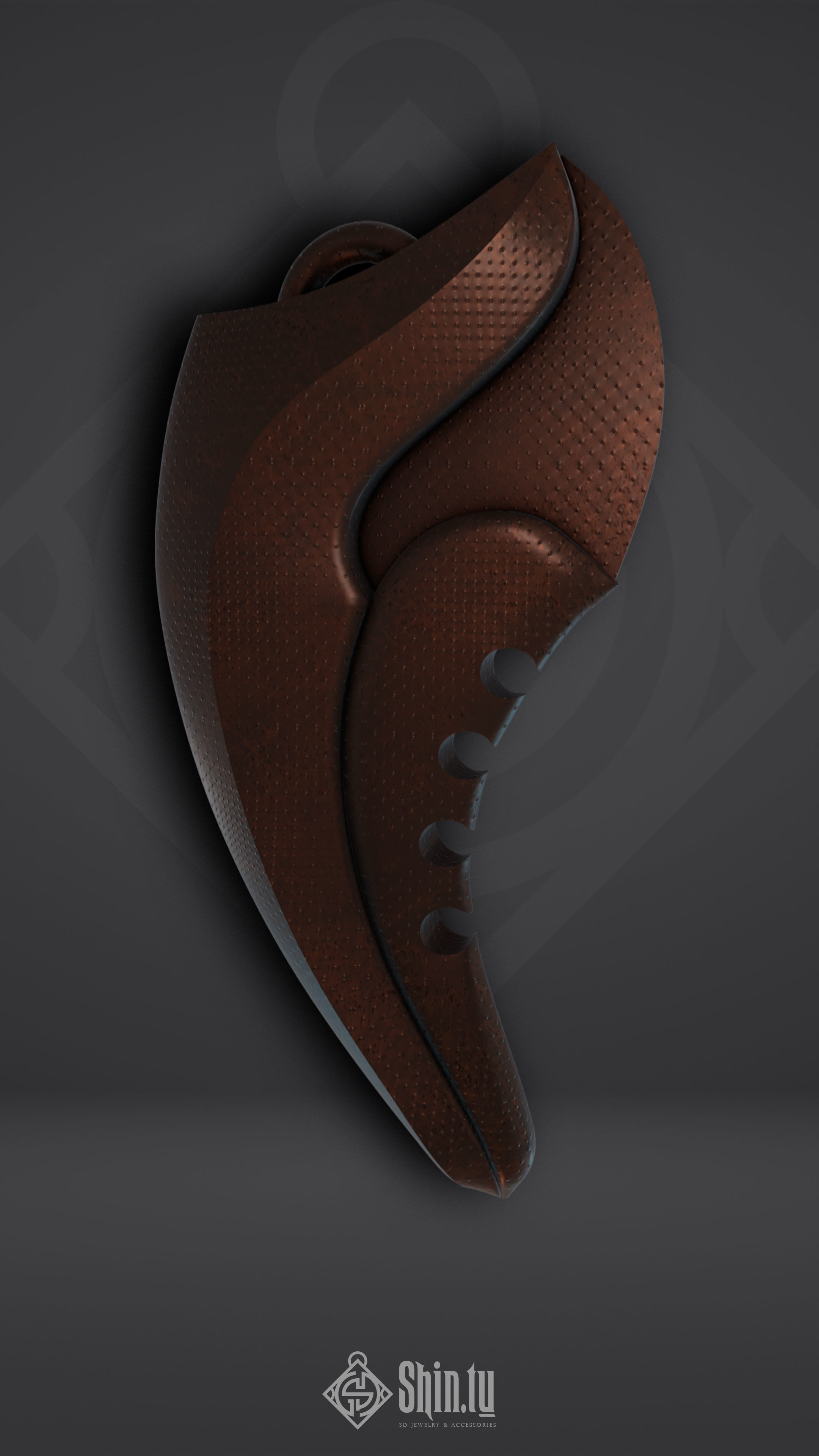 Maori Pendant Whale Tail 3D print model_1