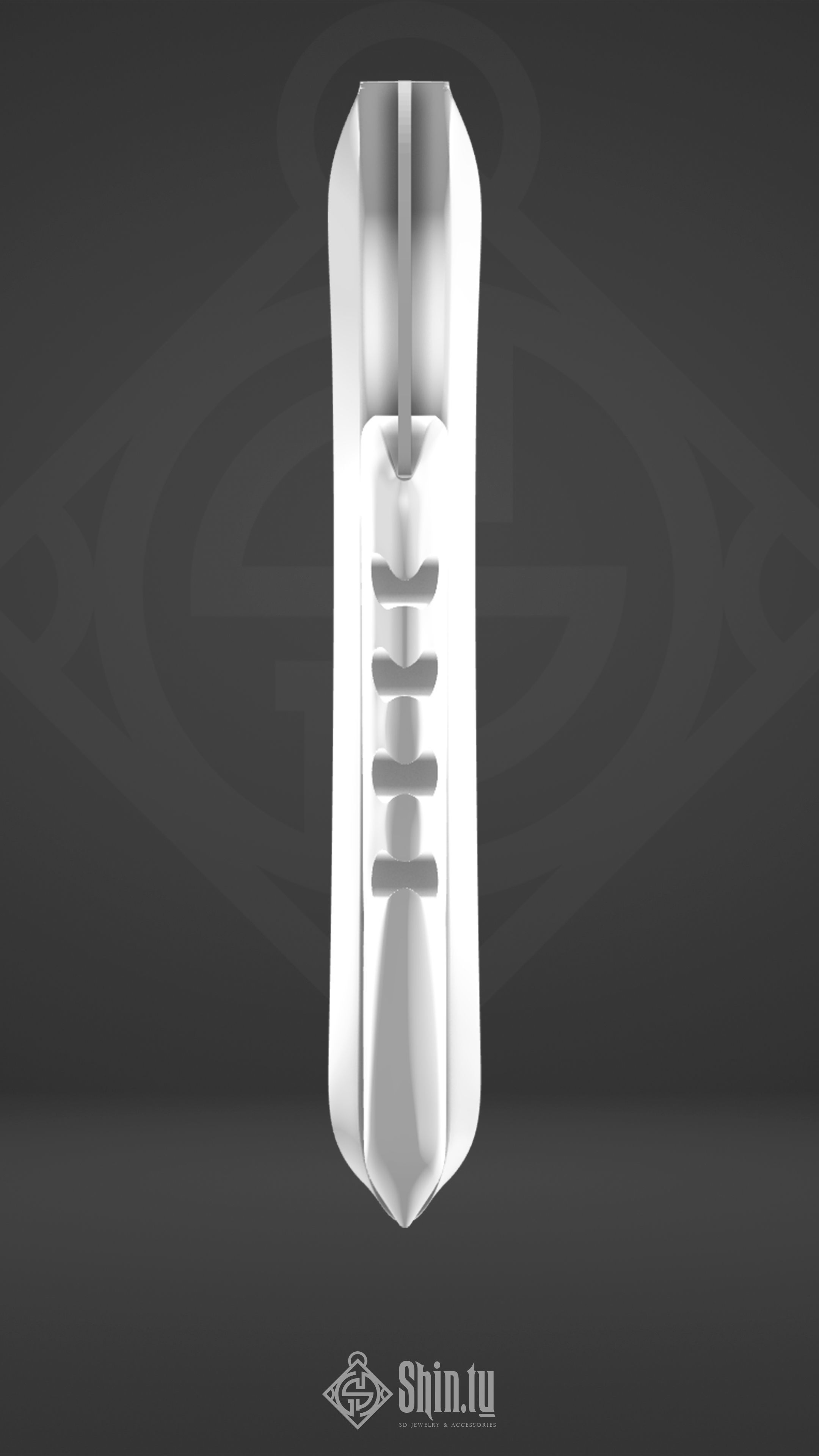 Maori Pendant Whale Tail 3D print model_6