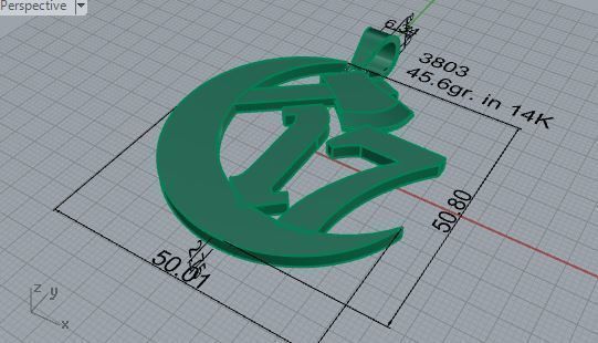 17 Number Pendant 3803 3D print model_7