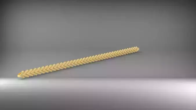 V seklinde oval 3d zincir bileklik