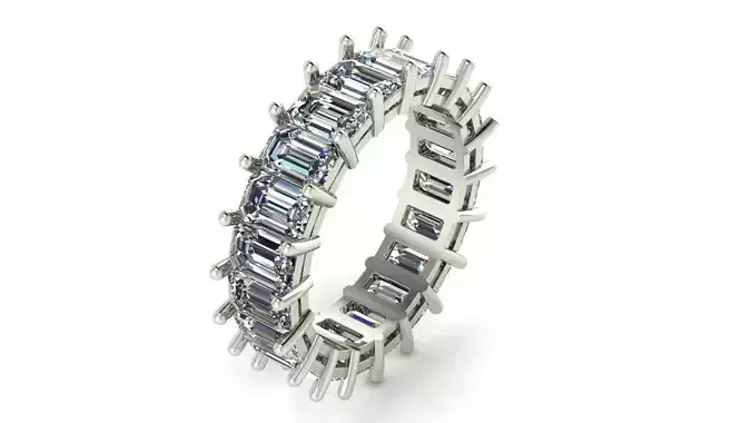 Eternity Band diamond rings 3D print model