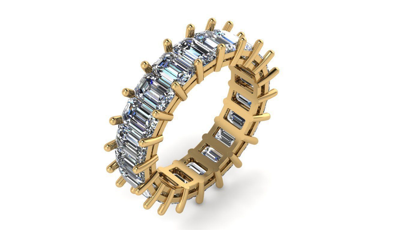 Eternity Band diamond rings 3D print model 3D print model_5