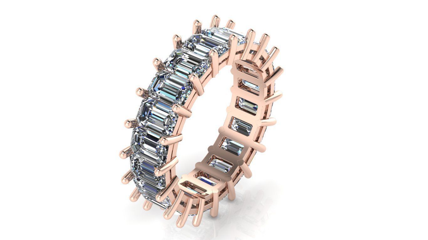 Eternity Band diamond rings 3D print model 3D print model_15