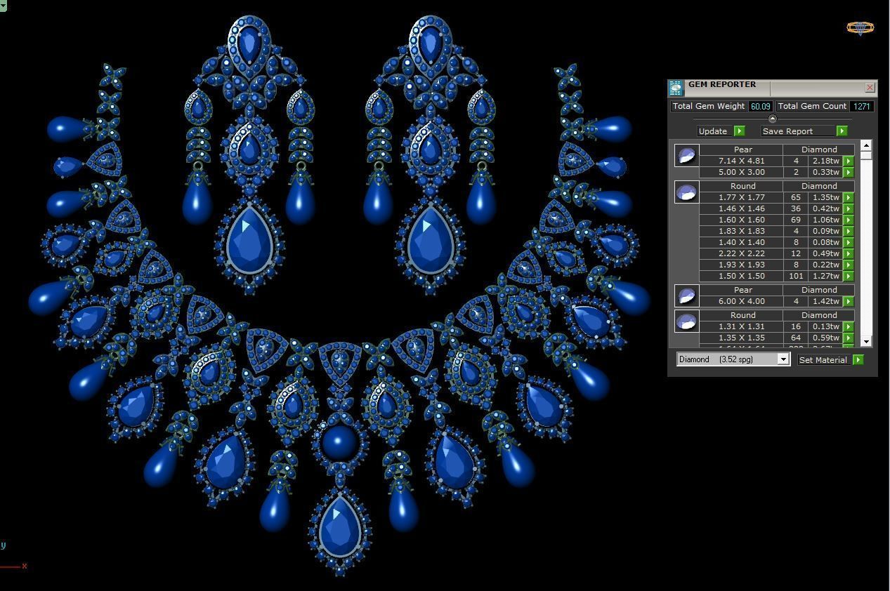 Necklace Set 3D print model 3D print model_4