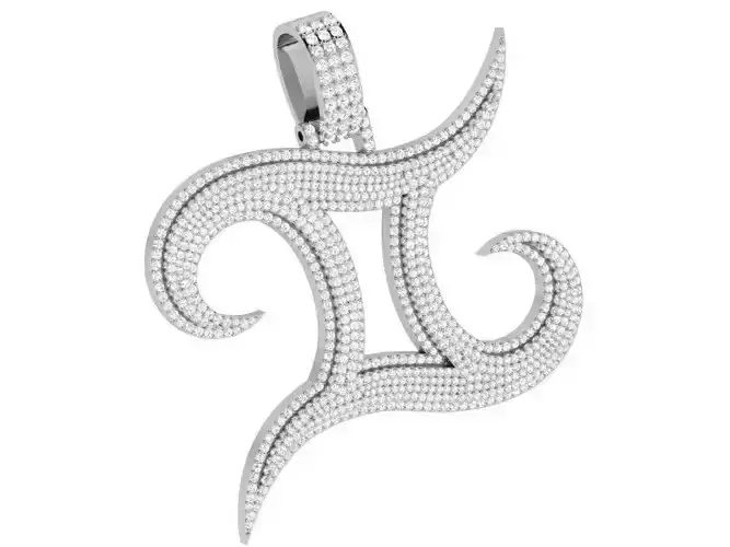 Gemini Sign Pendant 3805
