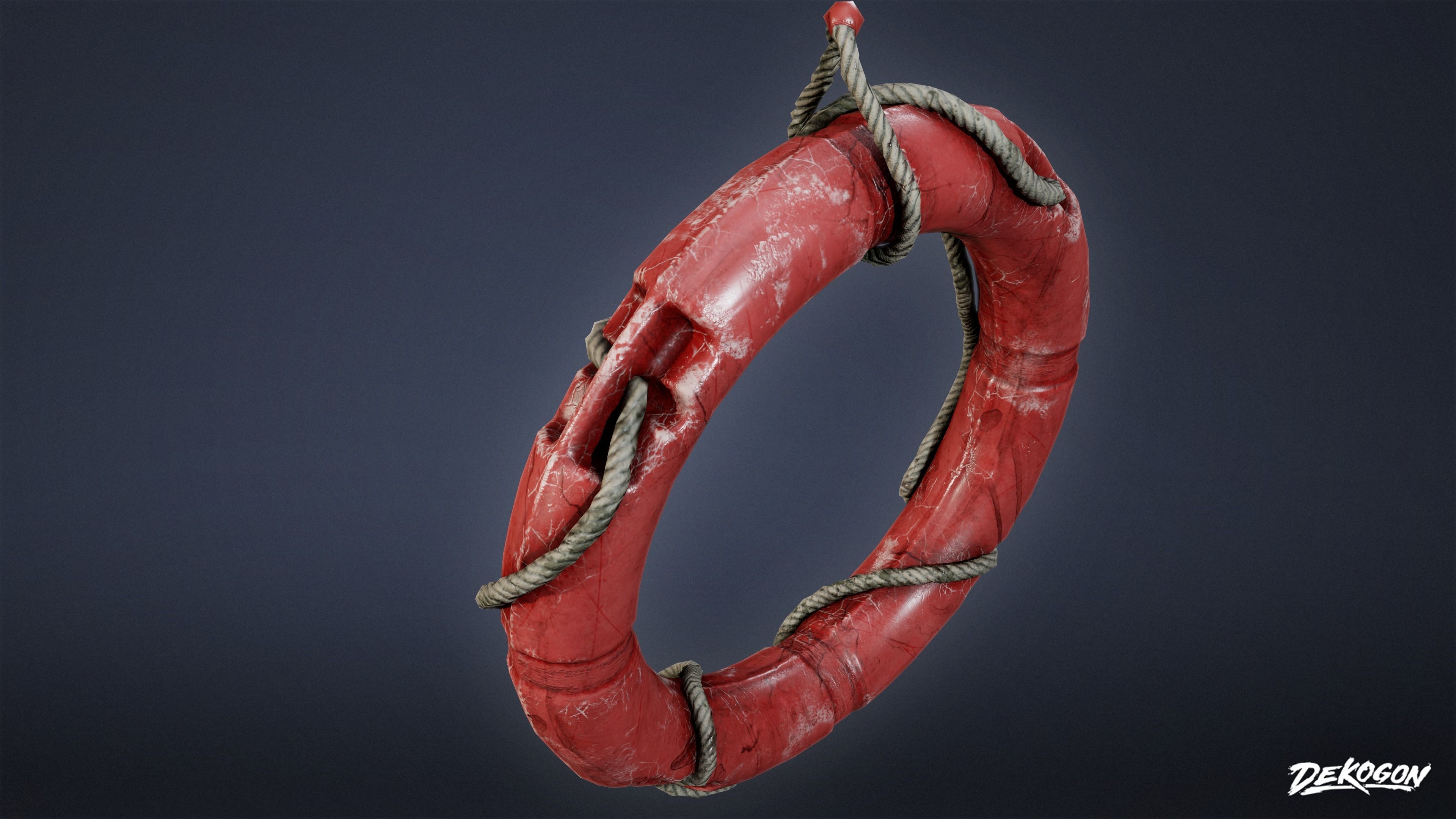 SEASIDE DOCKS - Life Preserver 01 - NANITE AND LOW POLY Low-poly 3D model_4