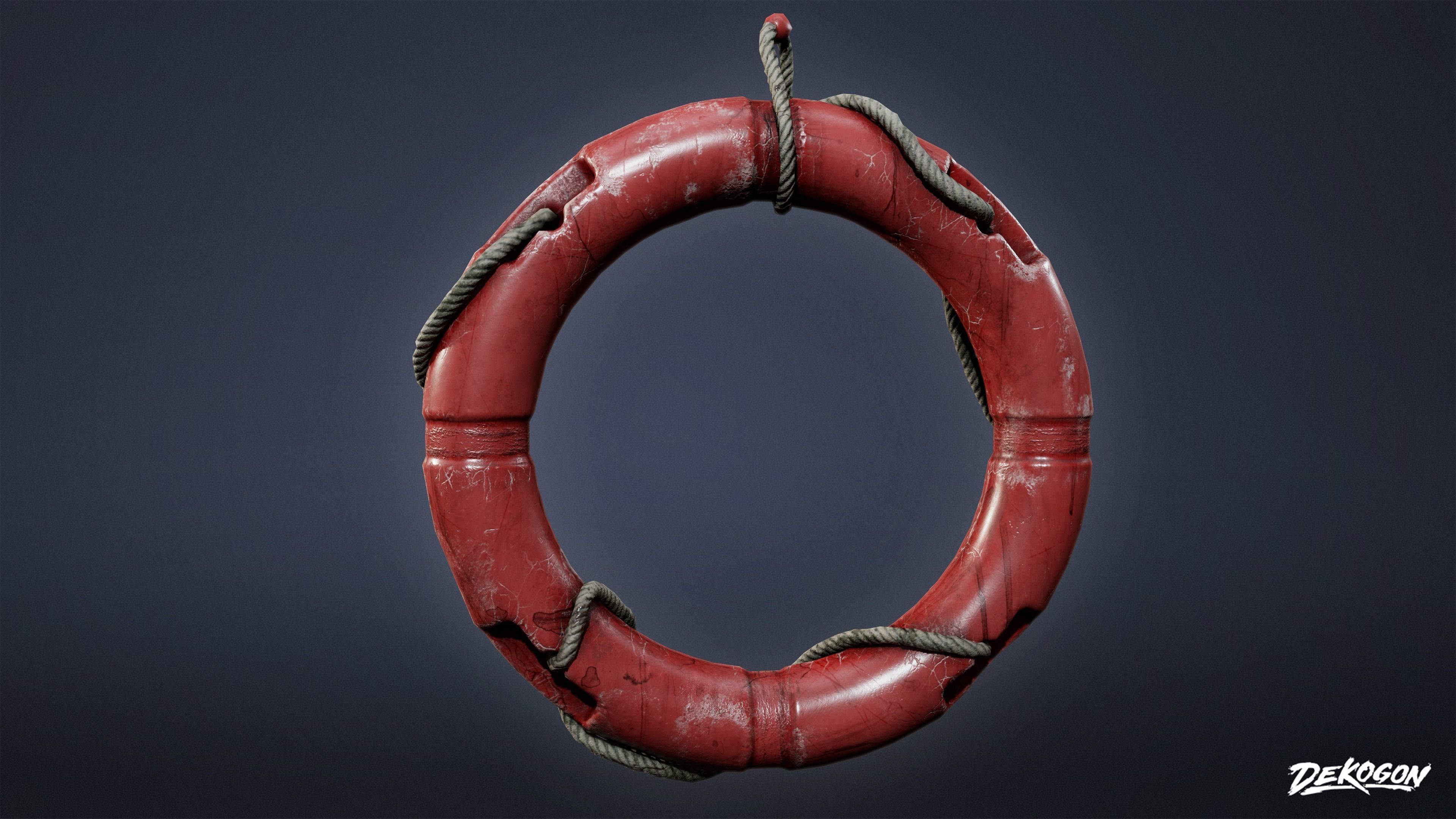 SEASIDE DOCKS - Life Preserver 01 - NANITE AND LOW POLY Low-poly 3D model_3