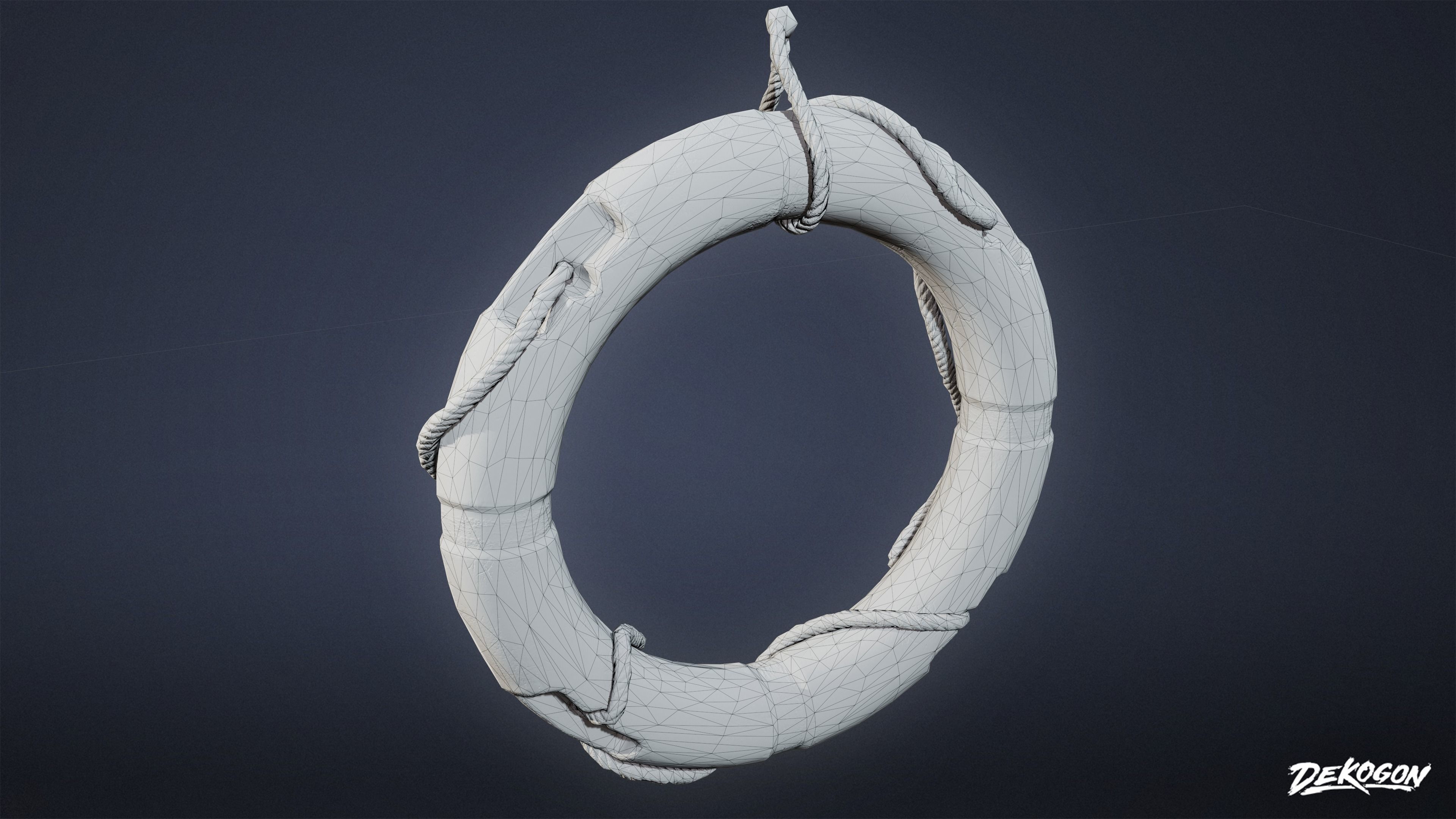 SEASIDE DOCKS - Life Preserver 01 - NANITE AND LOW POLY Low-poly 3D model_1