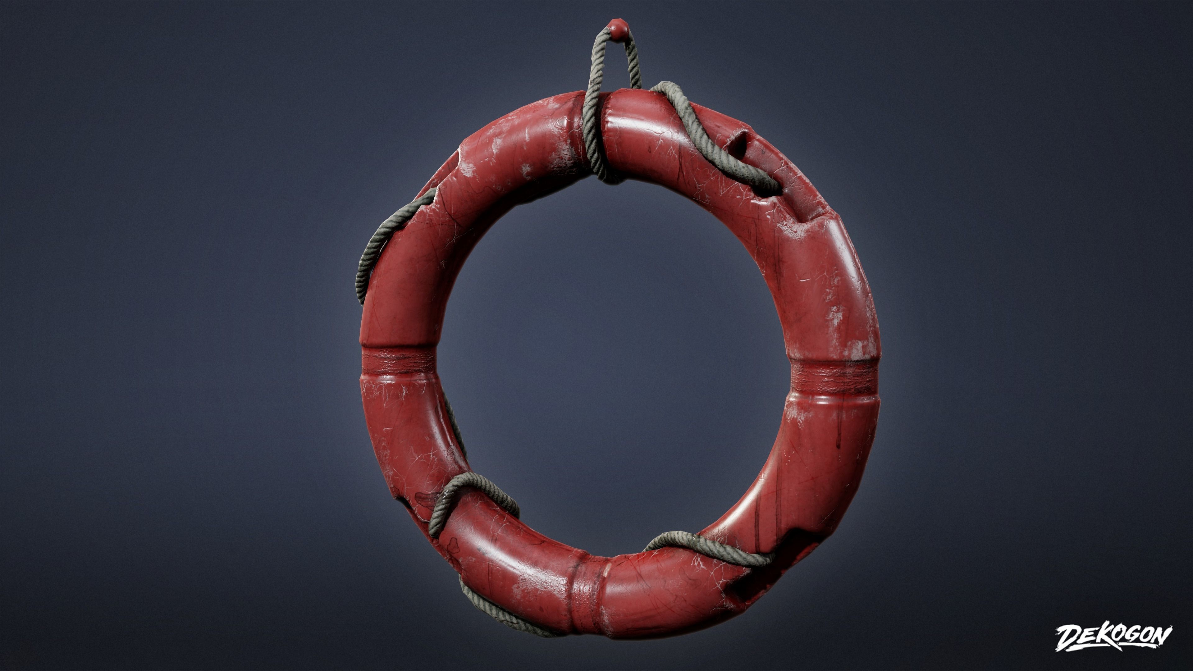 SEASIDE DOCKS - Life Preserver 01 - NANITE AND LOW POLY Low-poly 3D model_2
