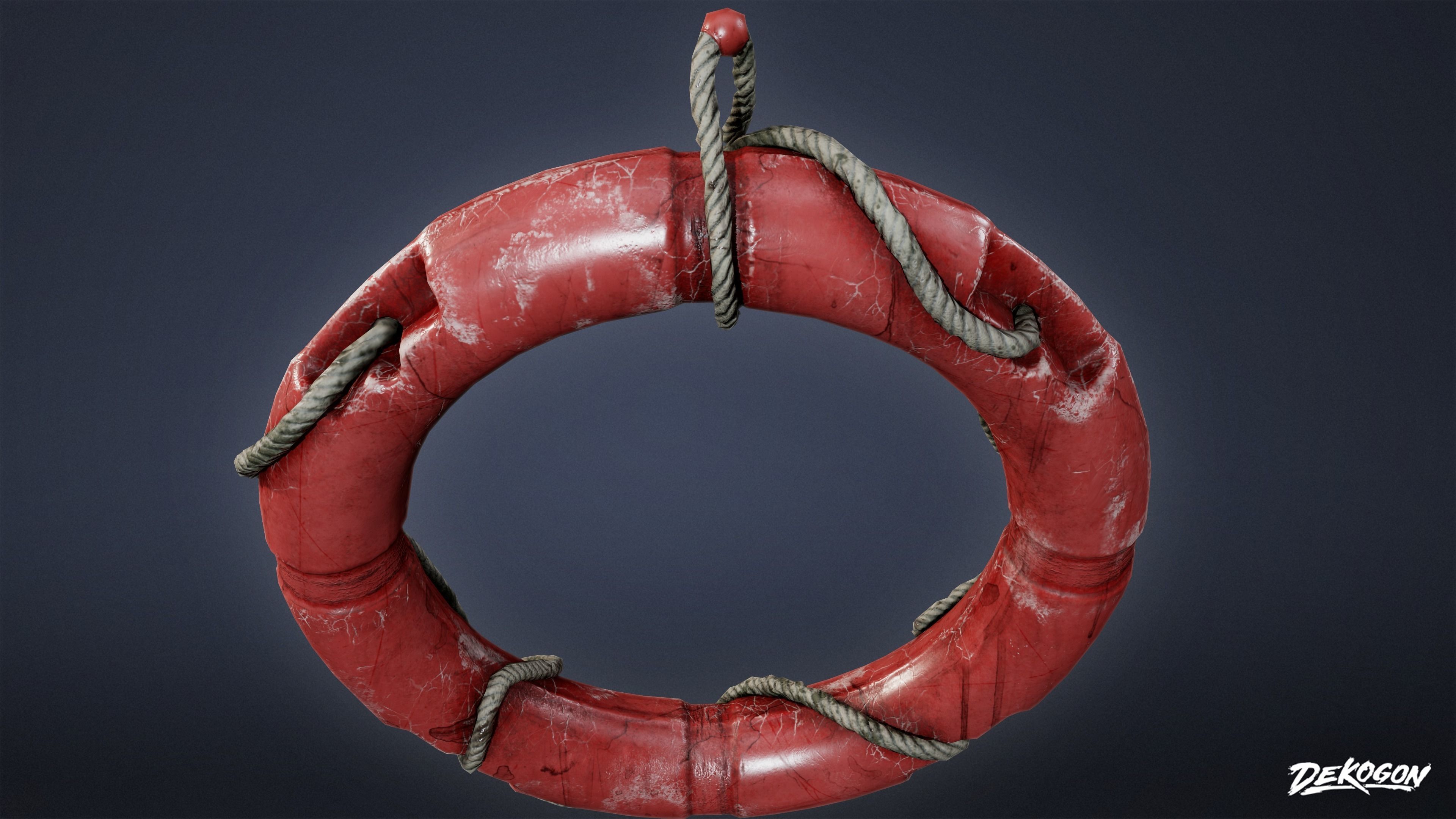 SEASIDE DOCKS - Life Preserver 01 - NANITE AND LOW POLY Low-poly 3D model_5