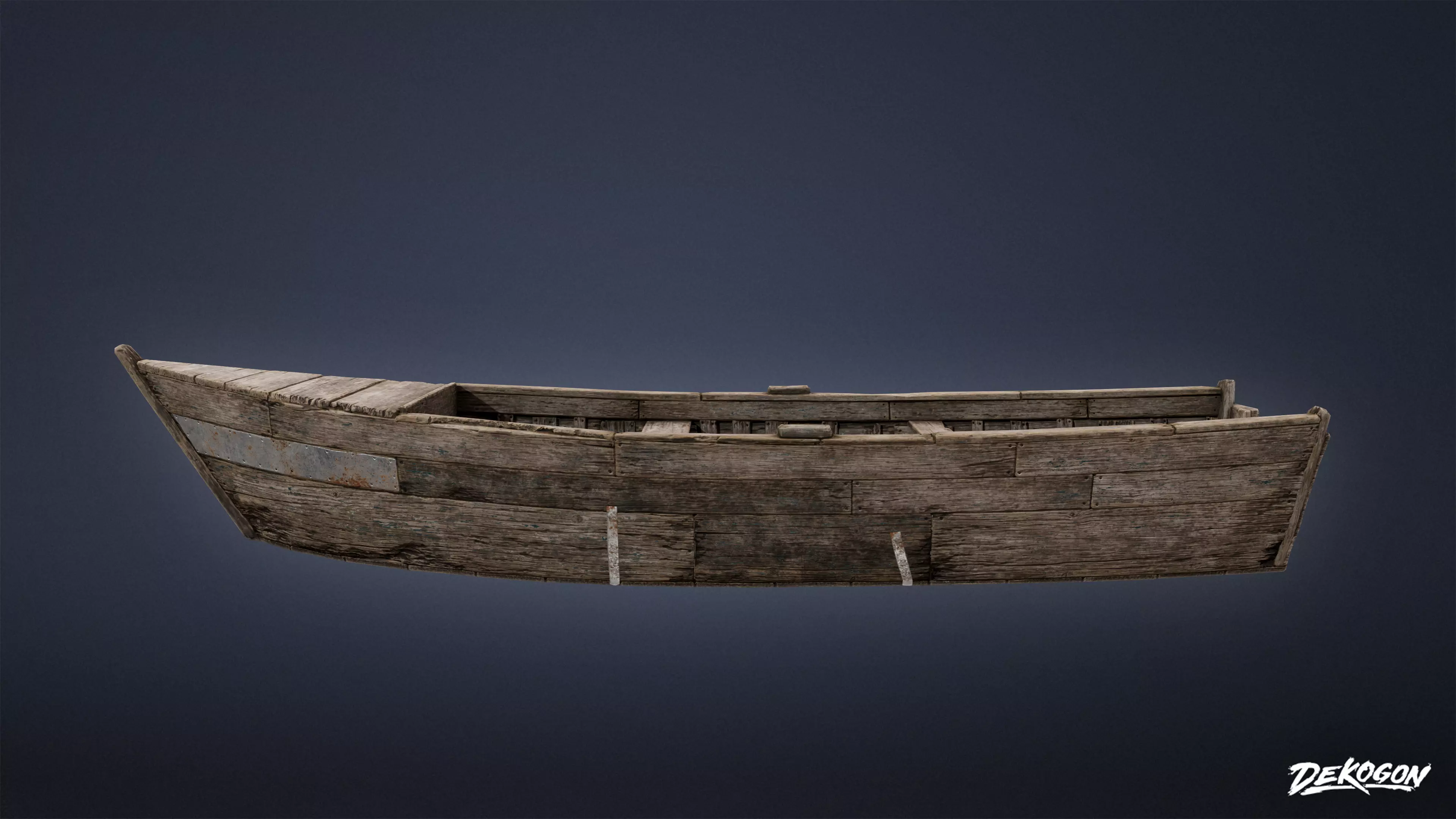 SEASIDE DOCKS - Old Boat 04 - NANITE AND LOW POLY Low-poly 3D model_0