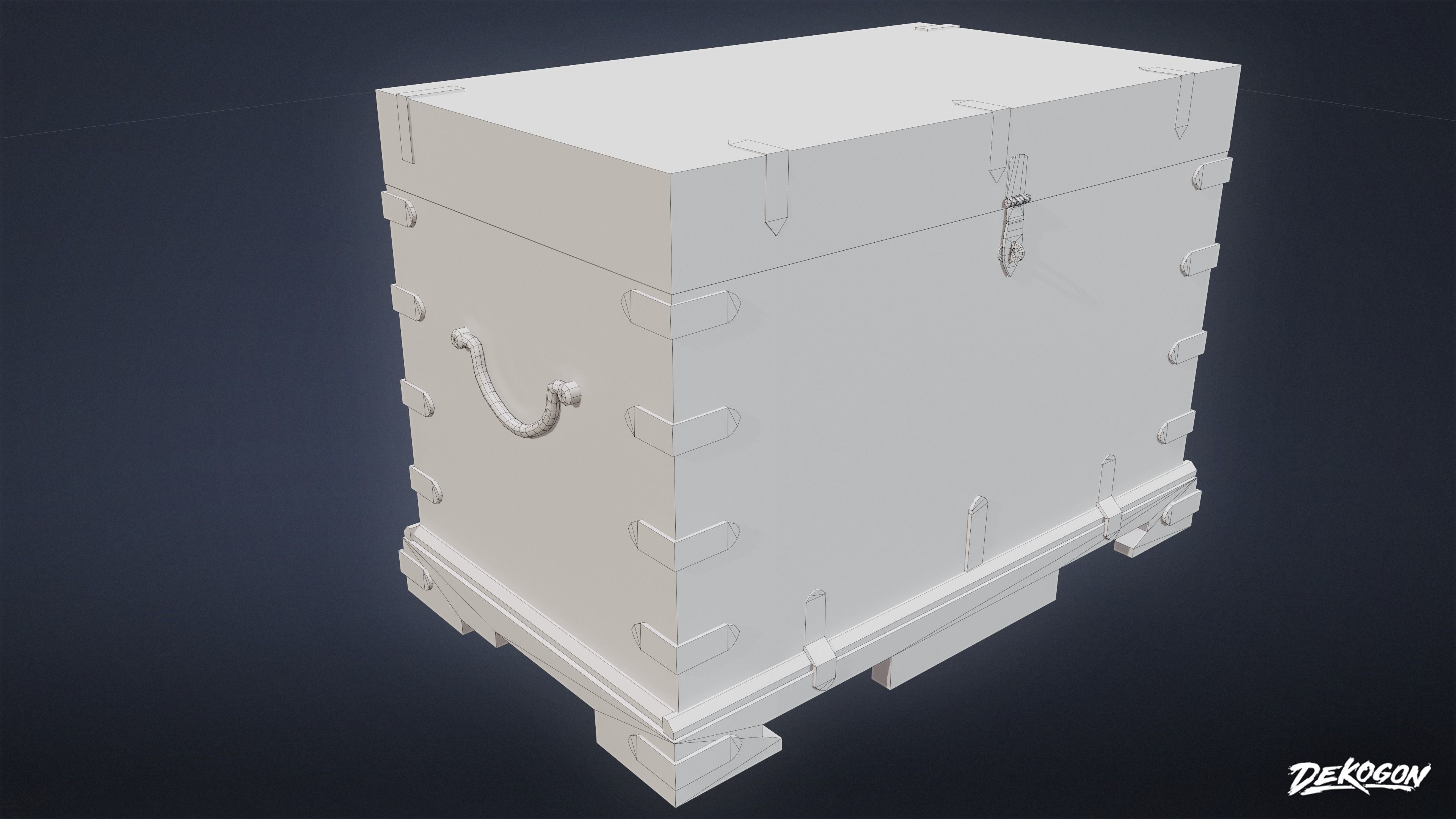 PIRATES - Wooden Chest 07 - NANITE AND LOW POLY Low-poly 3D model_1