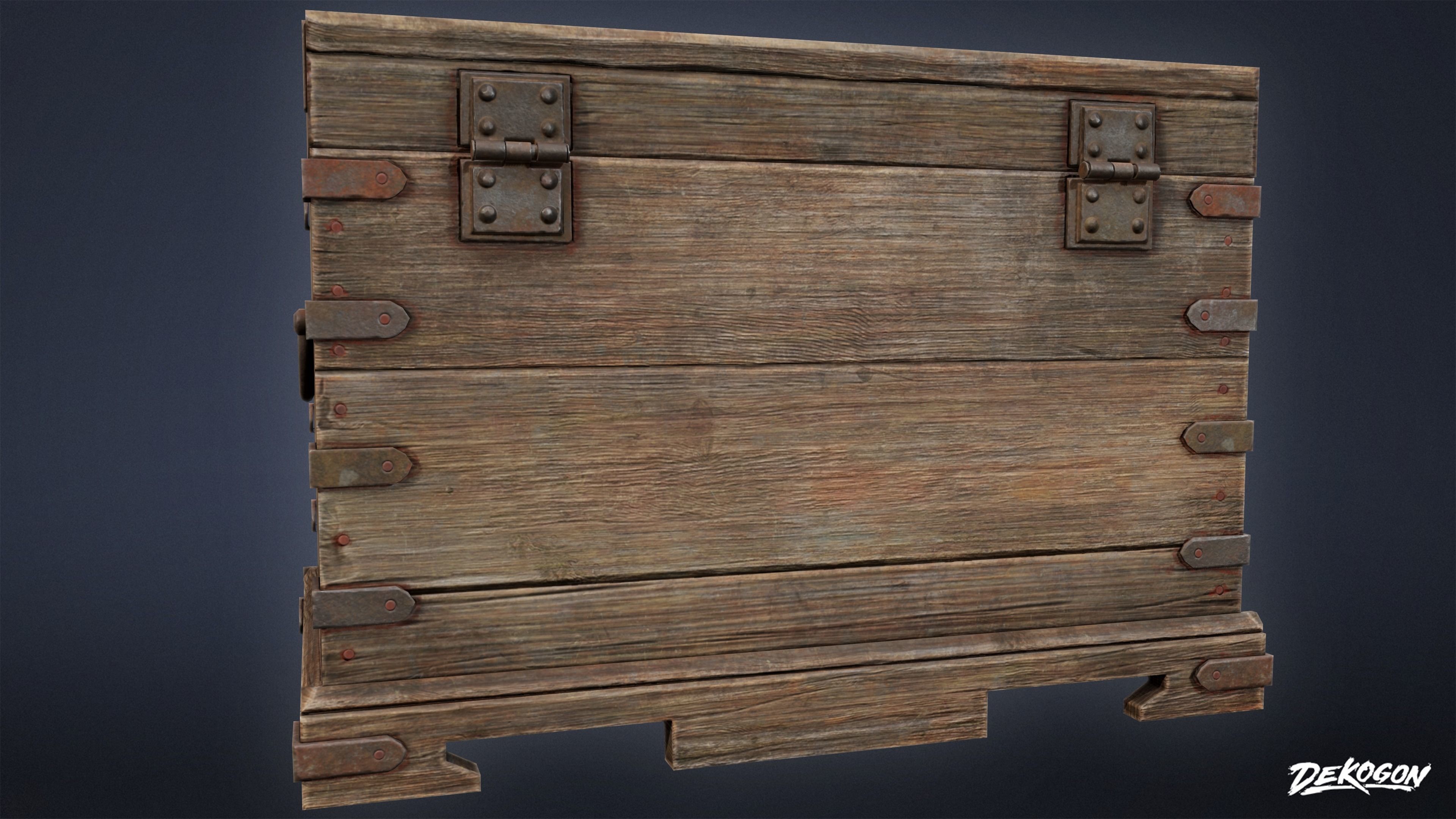 PIRATES - Wooden Chest 07 - NANITE AND LOW POLY Low-poly 3D model_6