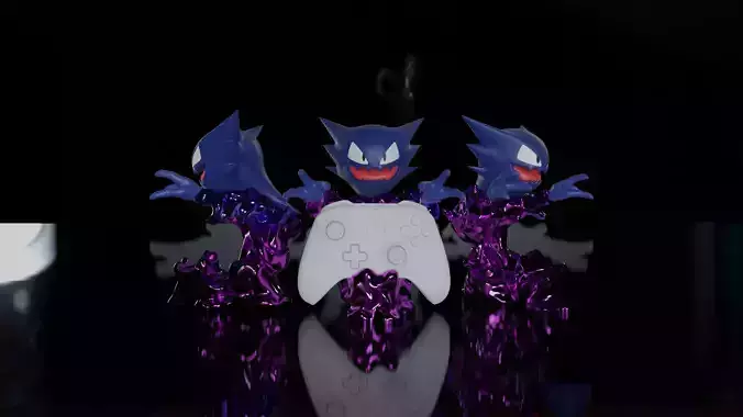 HAUNTER JOYSTICK STAND - POKEMON FIGURE 3D print model