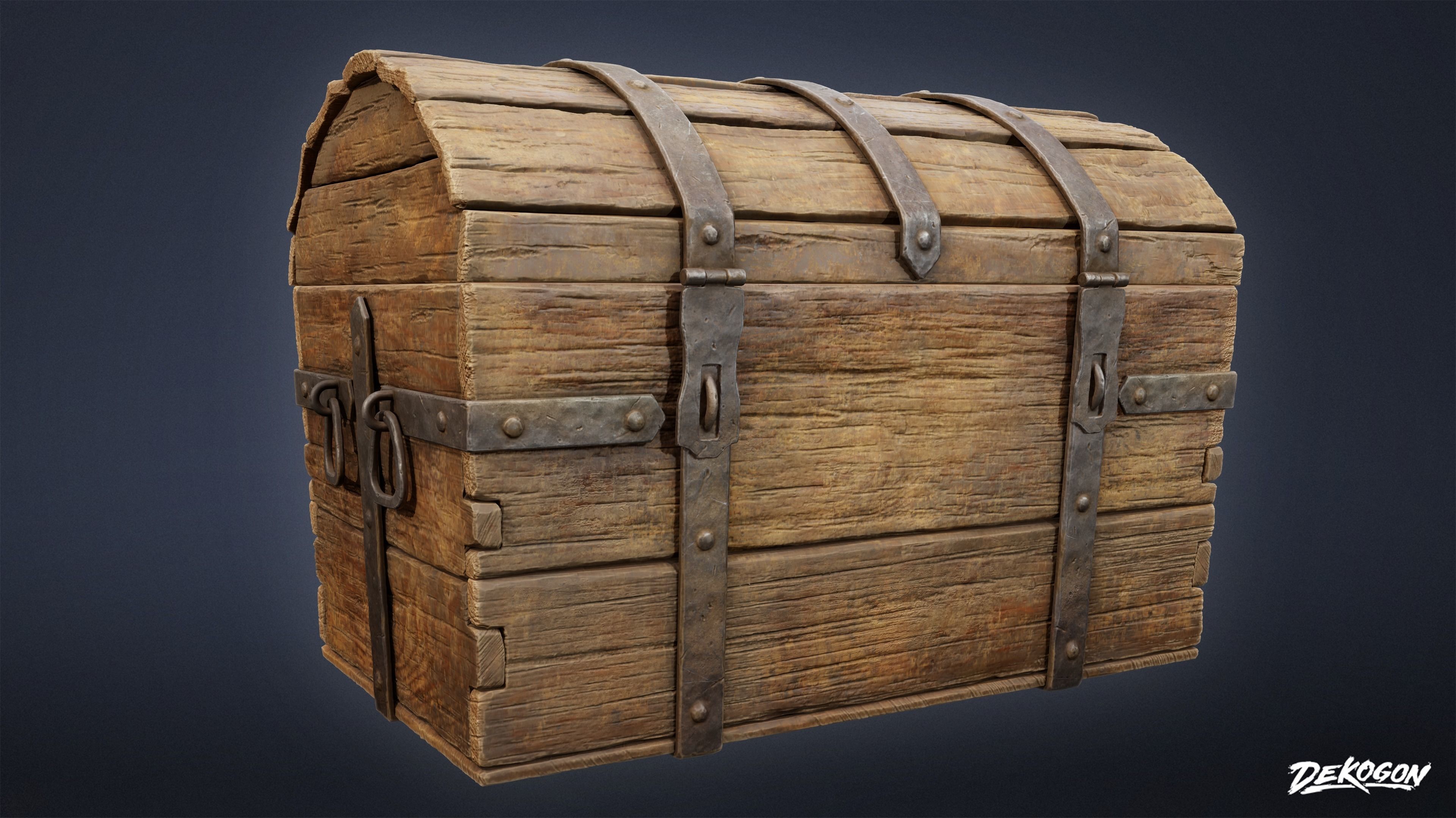 PIRATES - Treasure Chest 01 - NANITE 3D model_10
