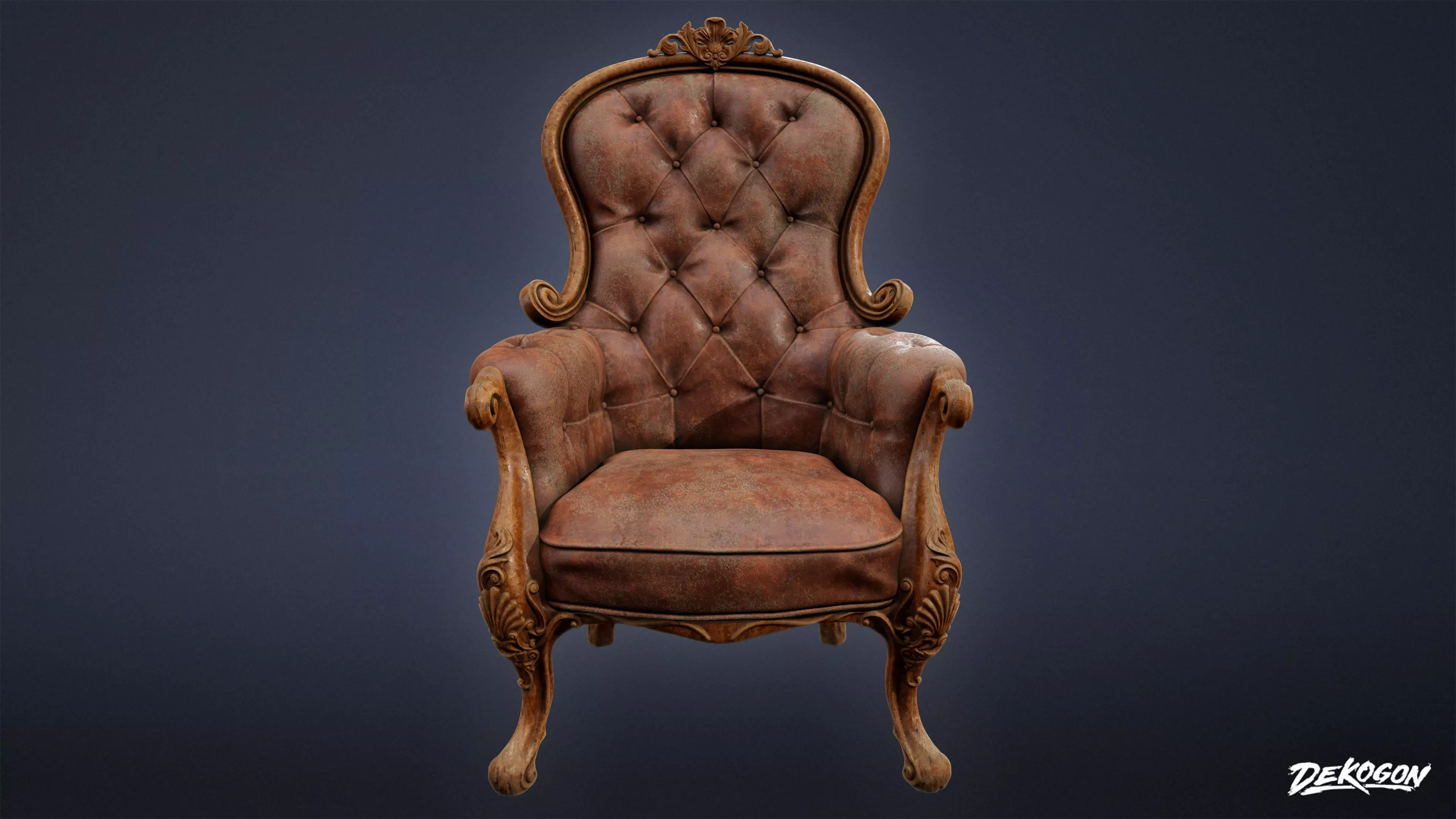 PIRATES - Victorian Chair 03 - NANITE 3D model_0