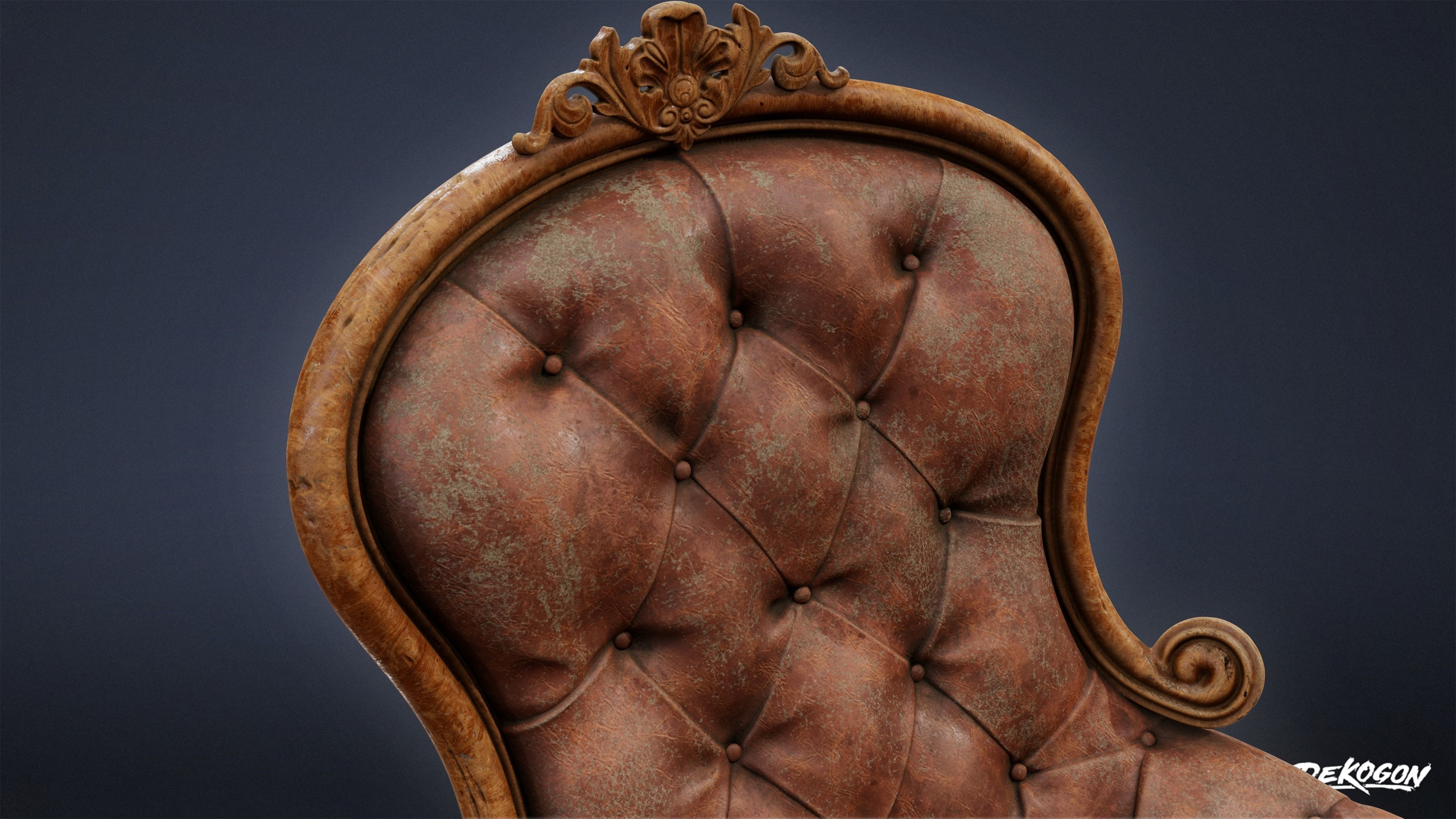PIRATES - Victorian Chair 03 - NANITE 3D model_10