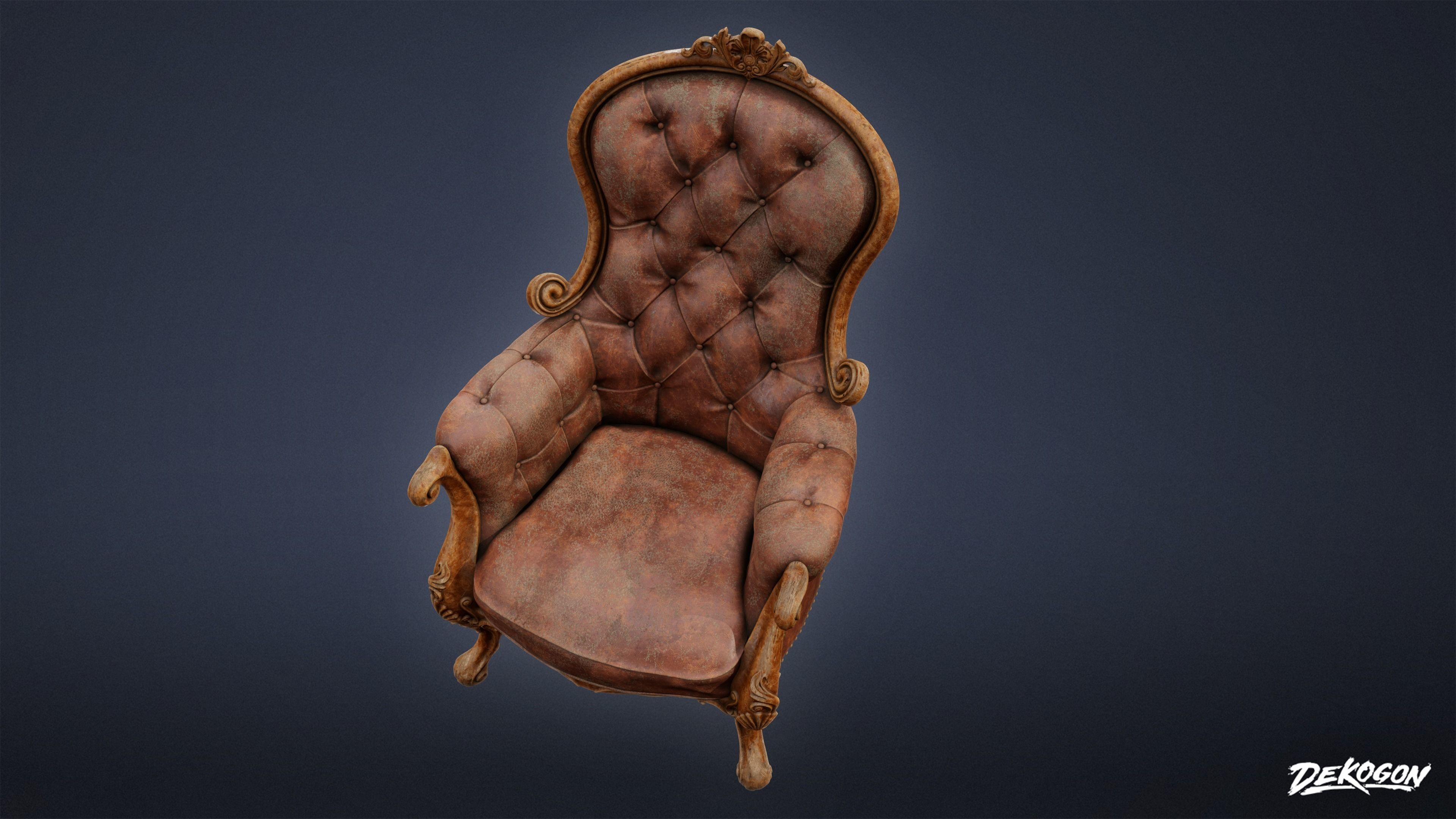 PIRATES - Victorian Chair 03 - NANITE 3D model_11