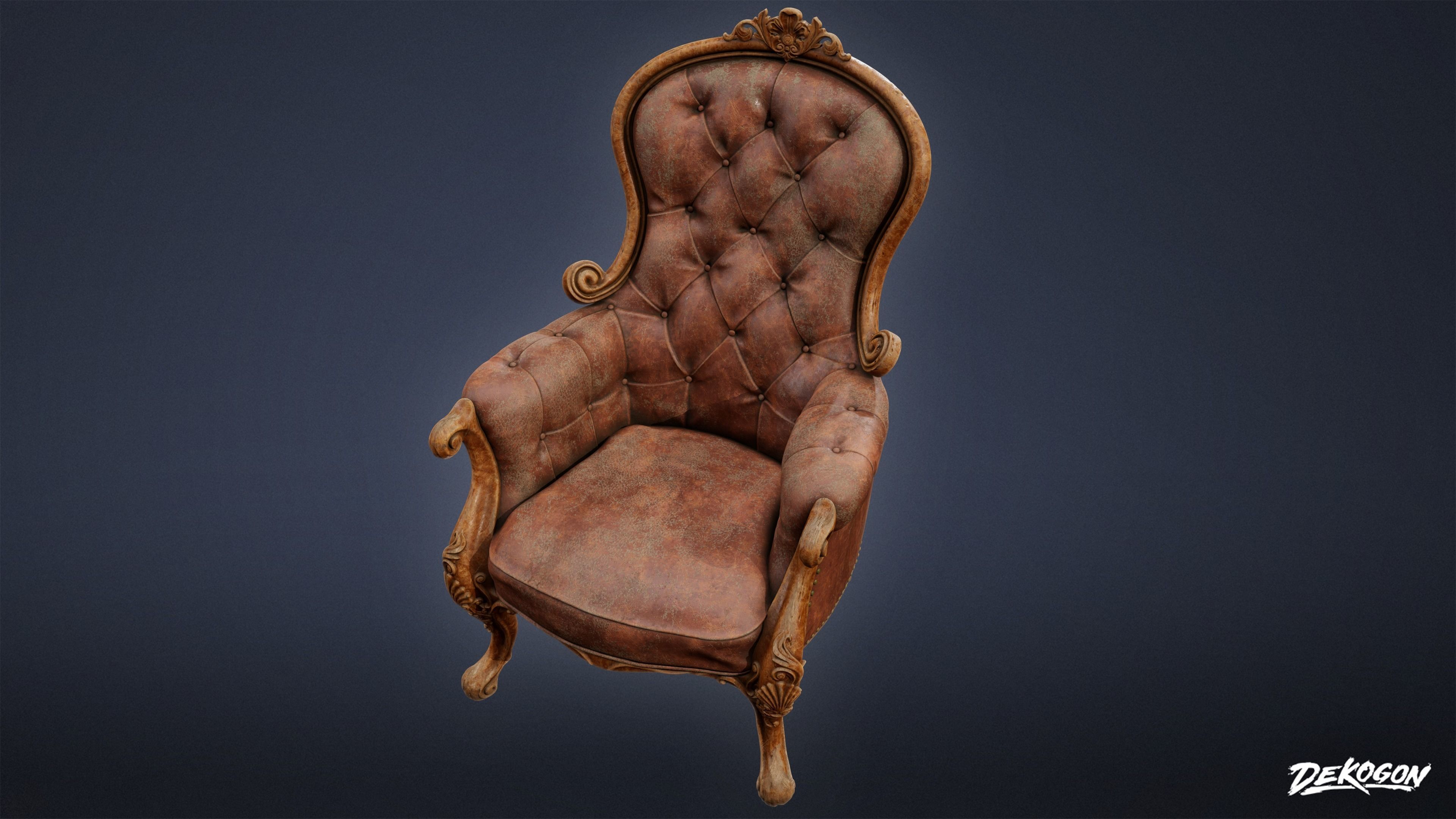 PIRATES - Victorian Chair 03 - NANITE 3D model_3