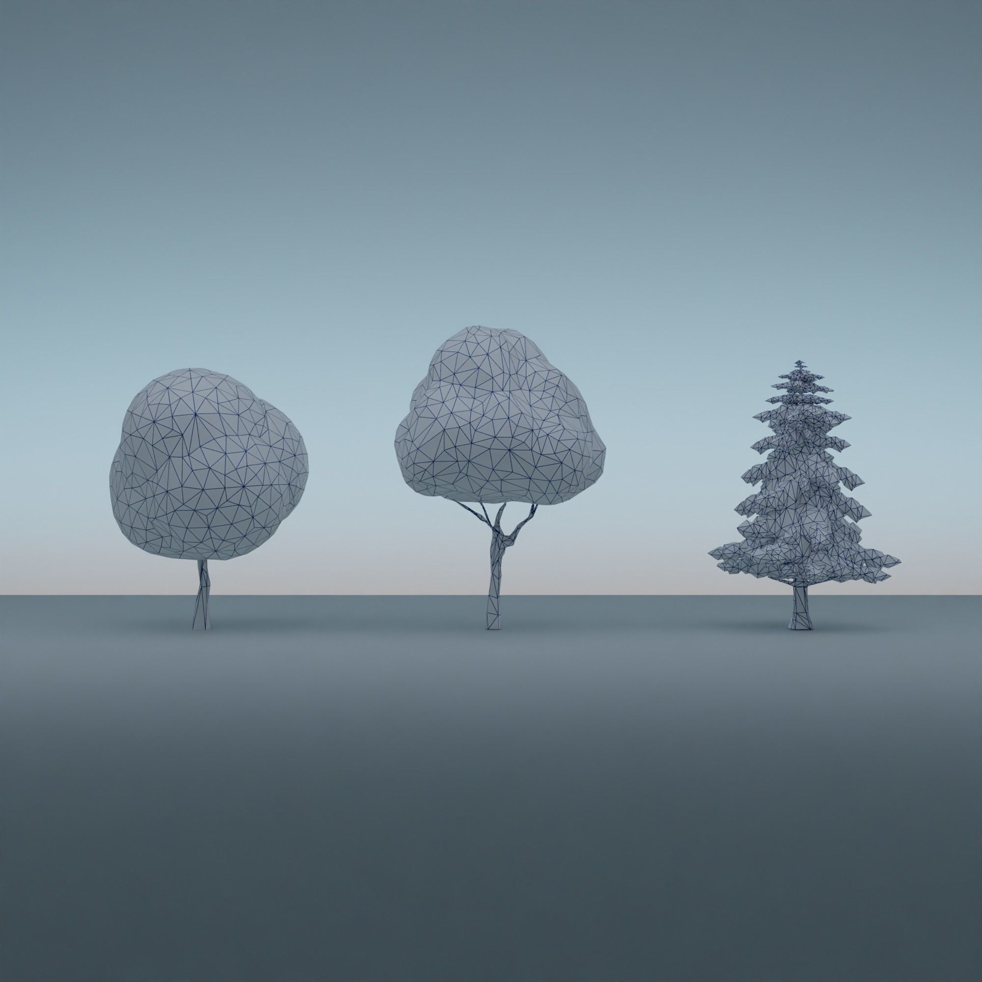 Low Poly Tree Asset Pack Low-poly 3D model_6