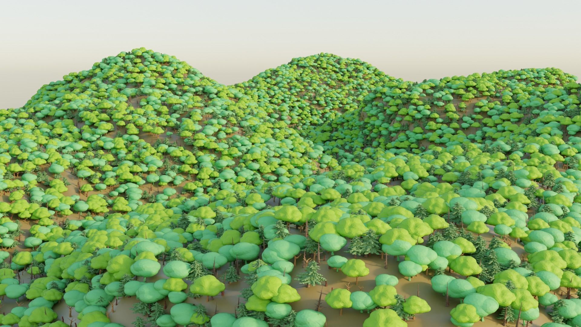 Low Poly Tree Asset Pack Low-poly 3D model_5