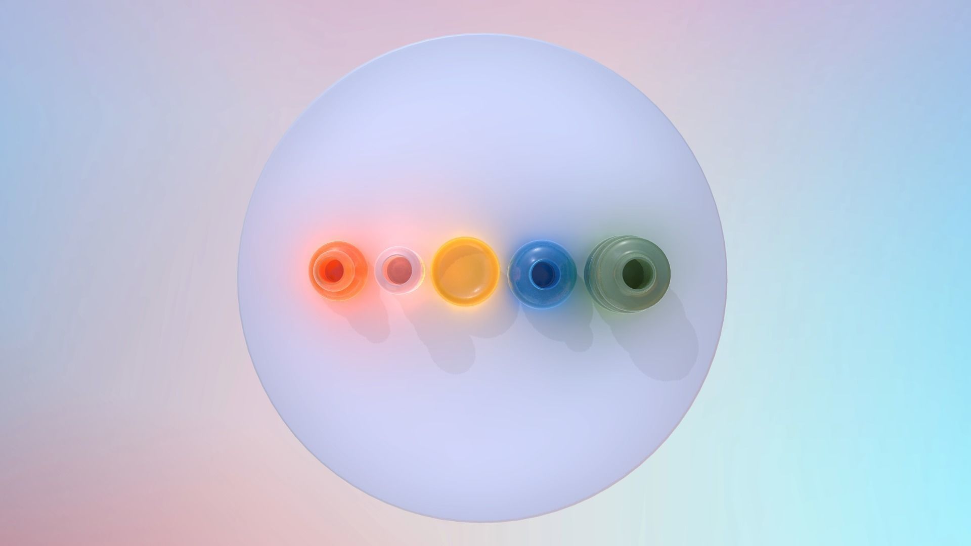 Modern Colorful Vases Vol 1 - Bubble Vases Low-poly 3D model_6