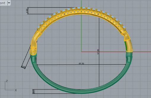 Diamond Bangle Bracelet 3835 3D print model_5