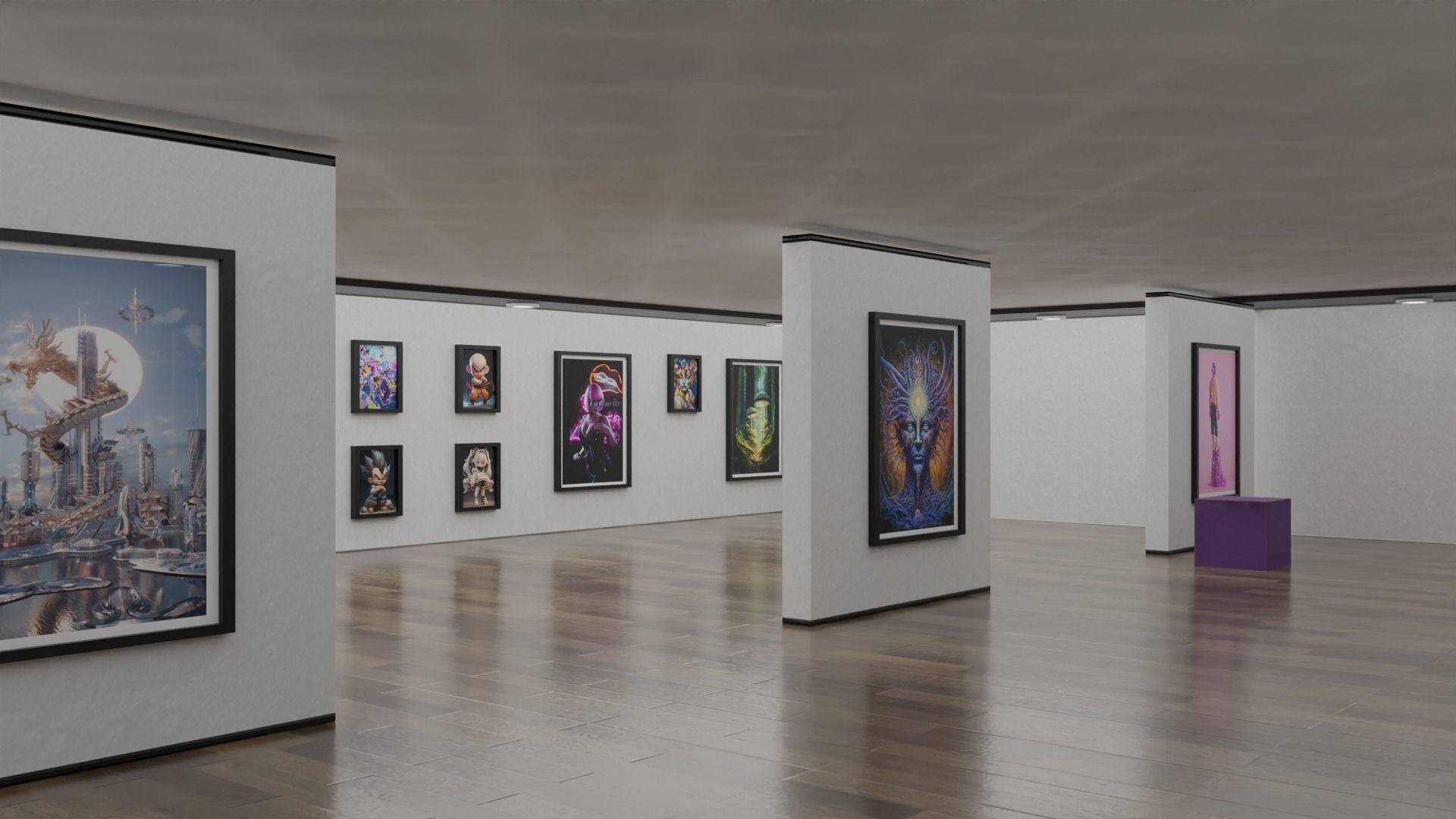 Art Gallery Free low-poly 3D model_4